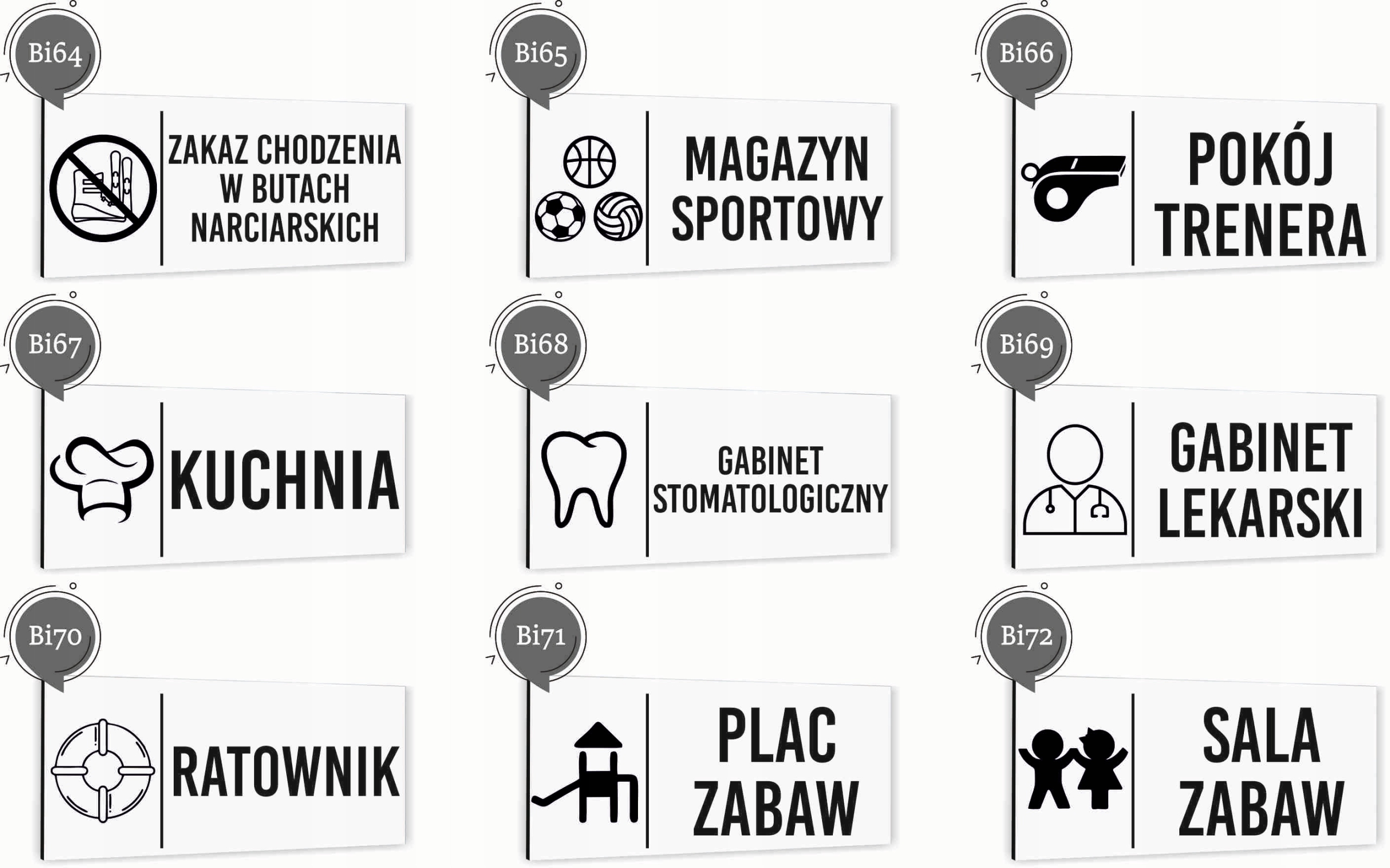 Tabliczka informacyjna JADALNIA Aluminium BIAŁA Dibond NADRUK UV