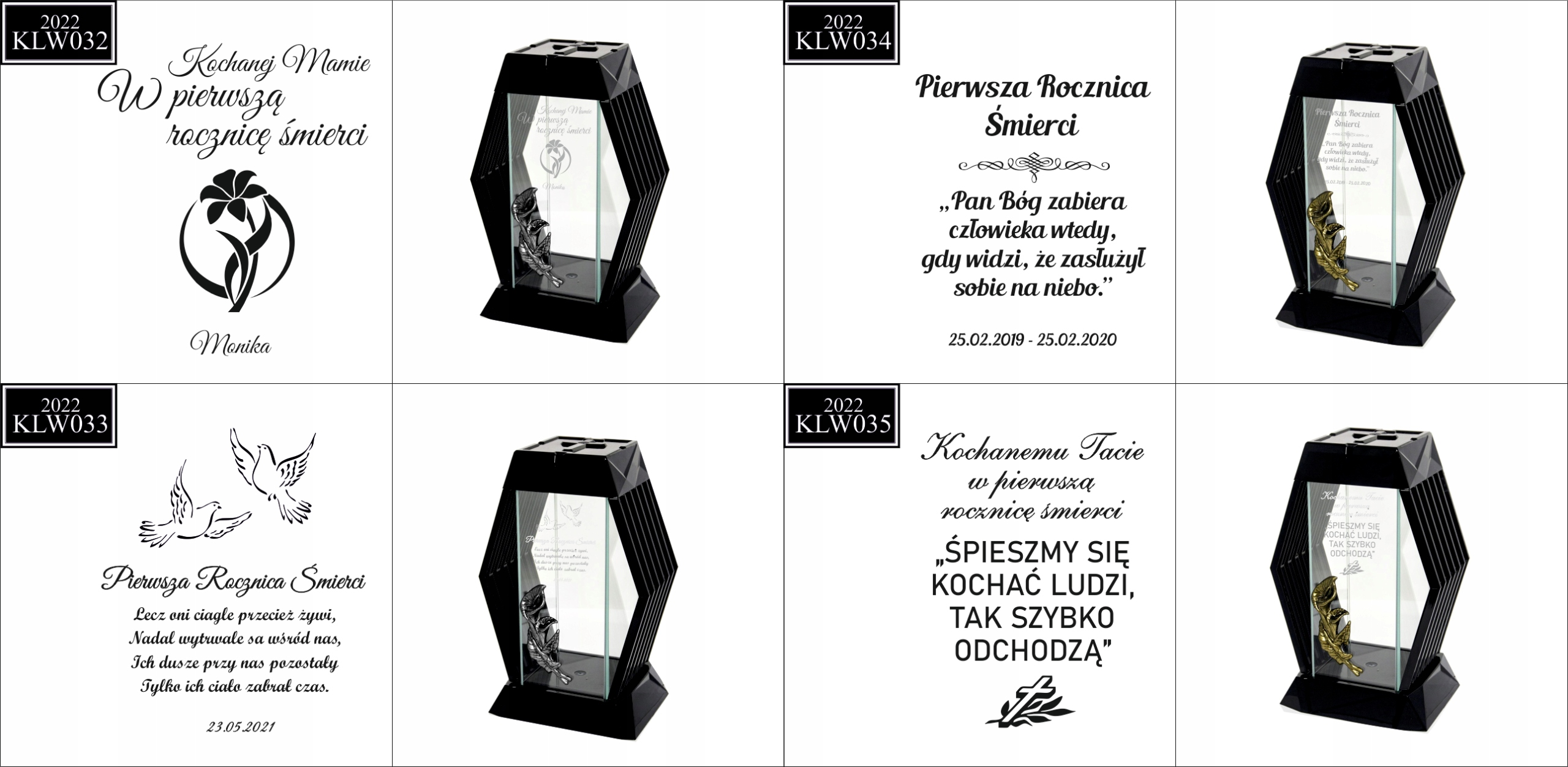 NOWOCZESNY ZNICZ z grawerem personalizowany twój napis kochanym dziadkom