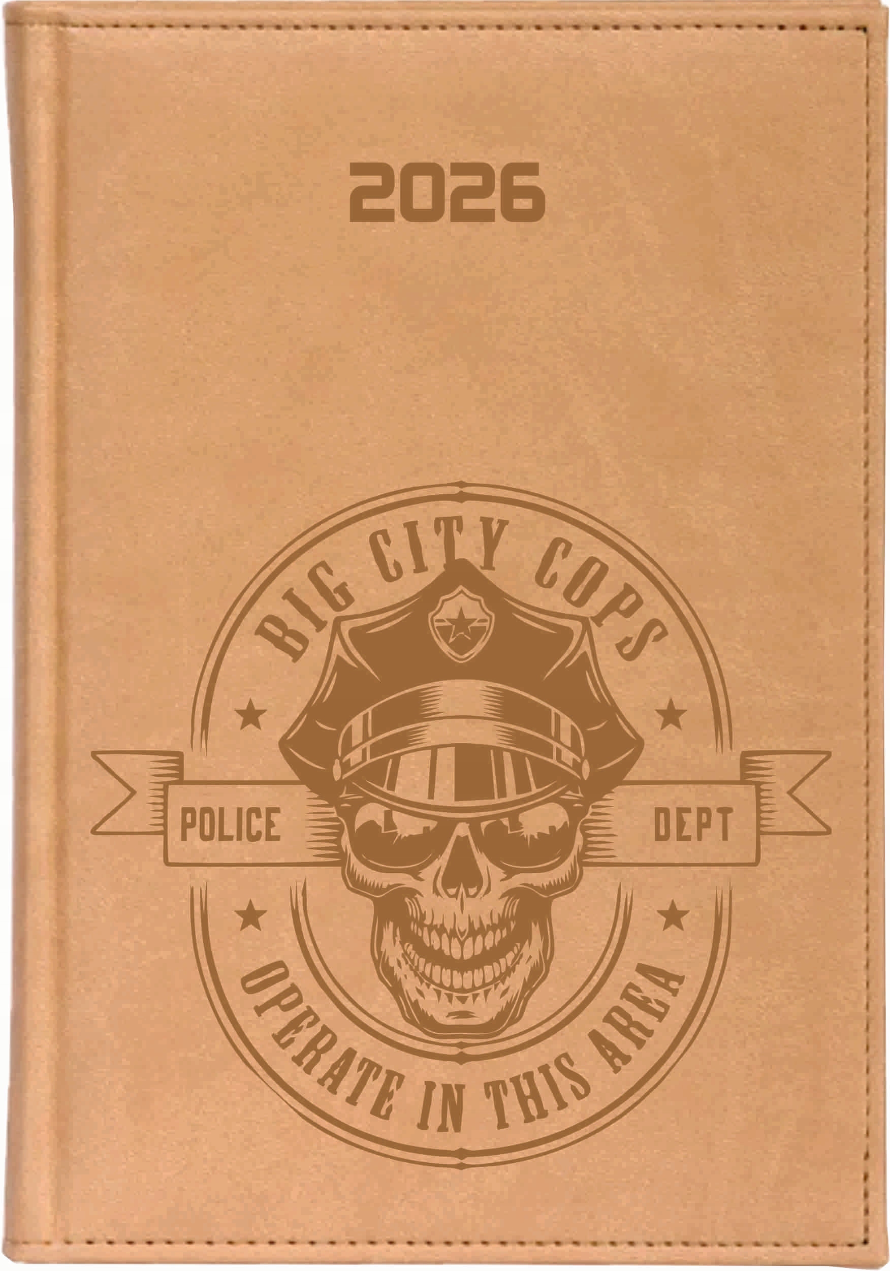 KALENDARZ A5 2026 dzienny TERMINARZ z grawerem DLA POLICJANTA TWÓJ TEKST