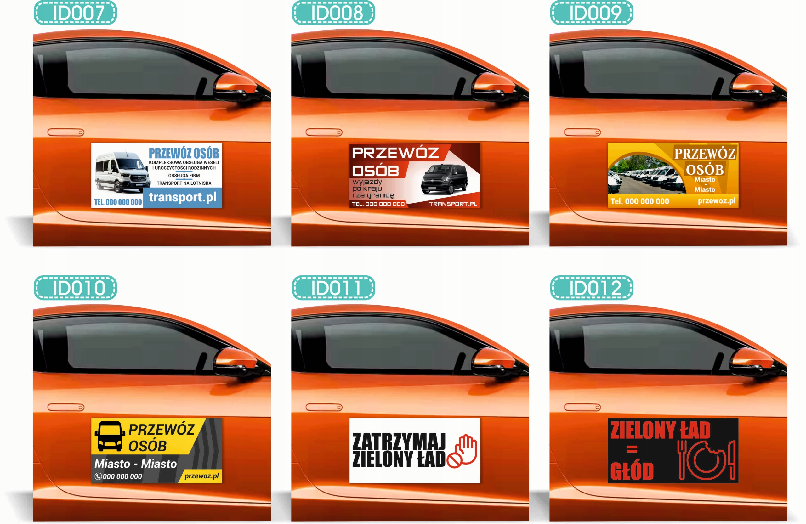 Magnes na samochód reklama magnetyczna 60x30 cm APARTAMENTY DO WYNAJĘCIA