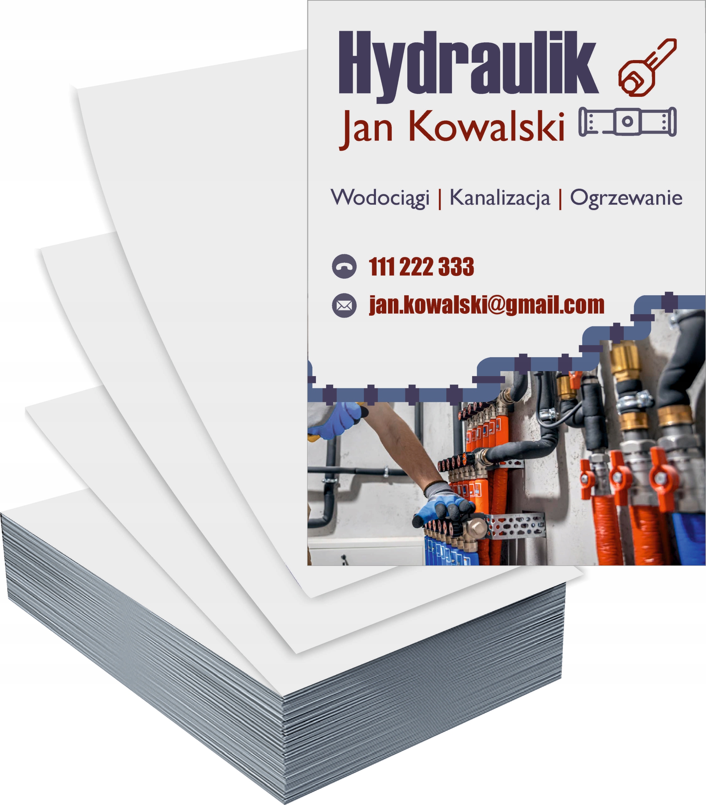 Ulotki A6 100szt reklamowe firmowe HYDRAULIK imię nazwisko nazwa firmy