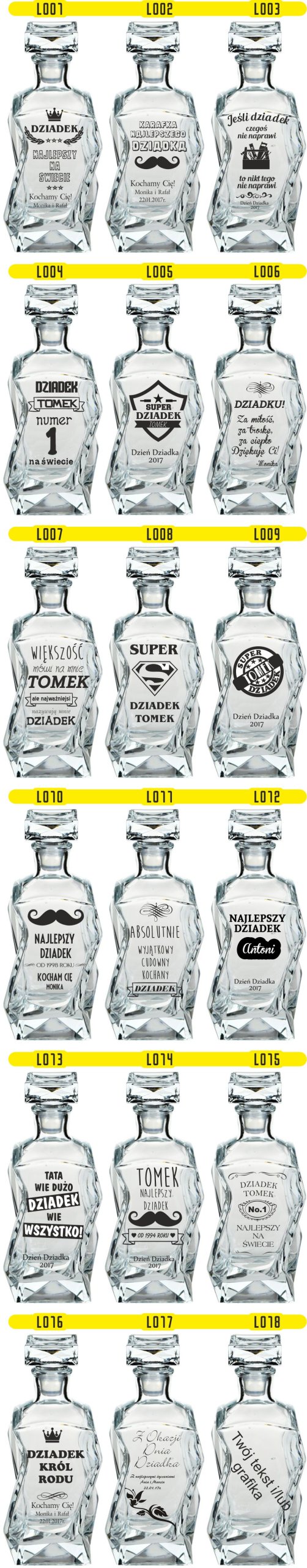 KARAFKA z grawerem prezent dla DZIADKA dedykacja