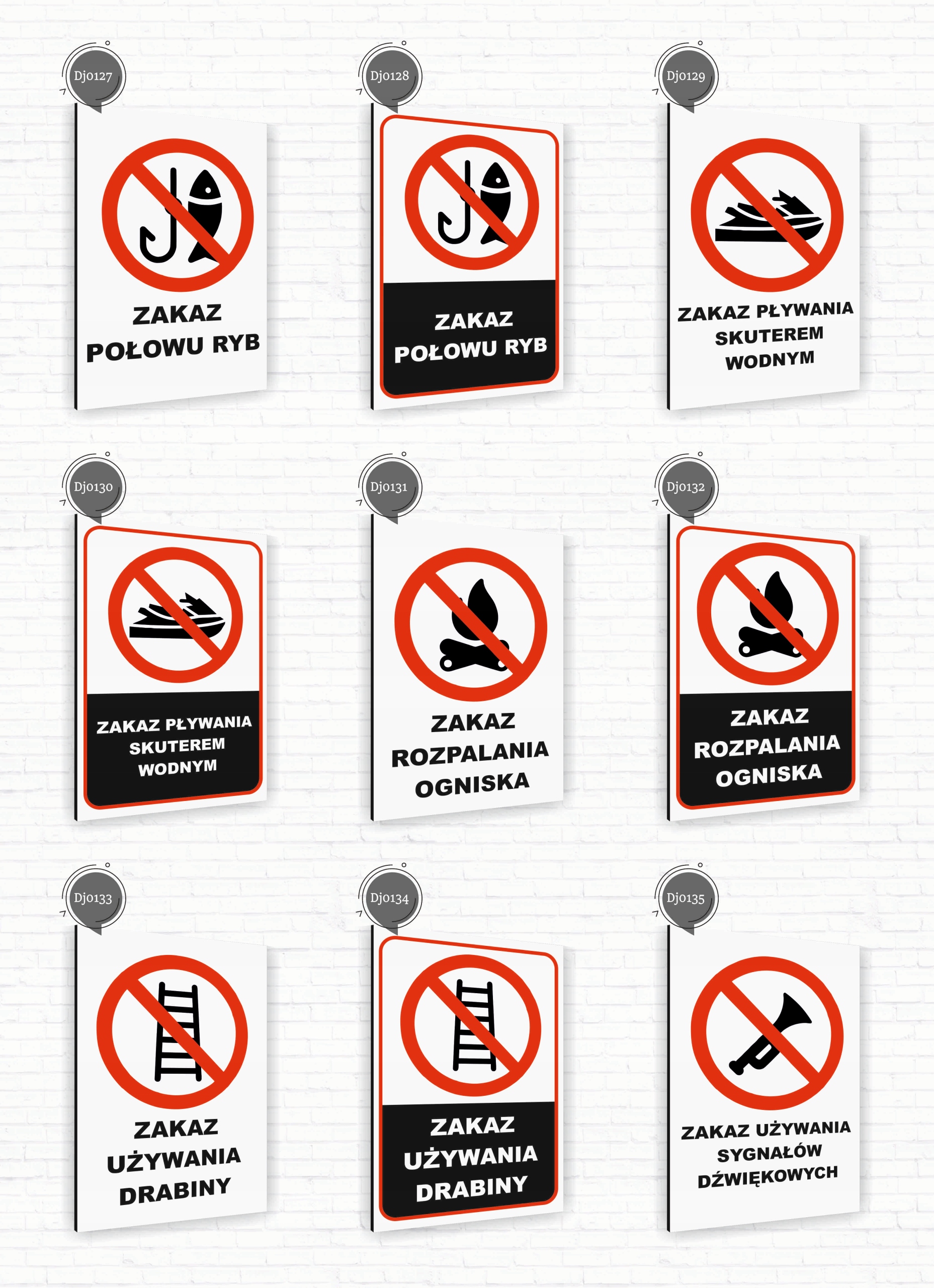 Tabliczka znak informacyjny 40x30 Biała ZAKAZ OPIERANIA SIĘ Nierdzewna