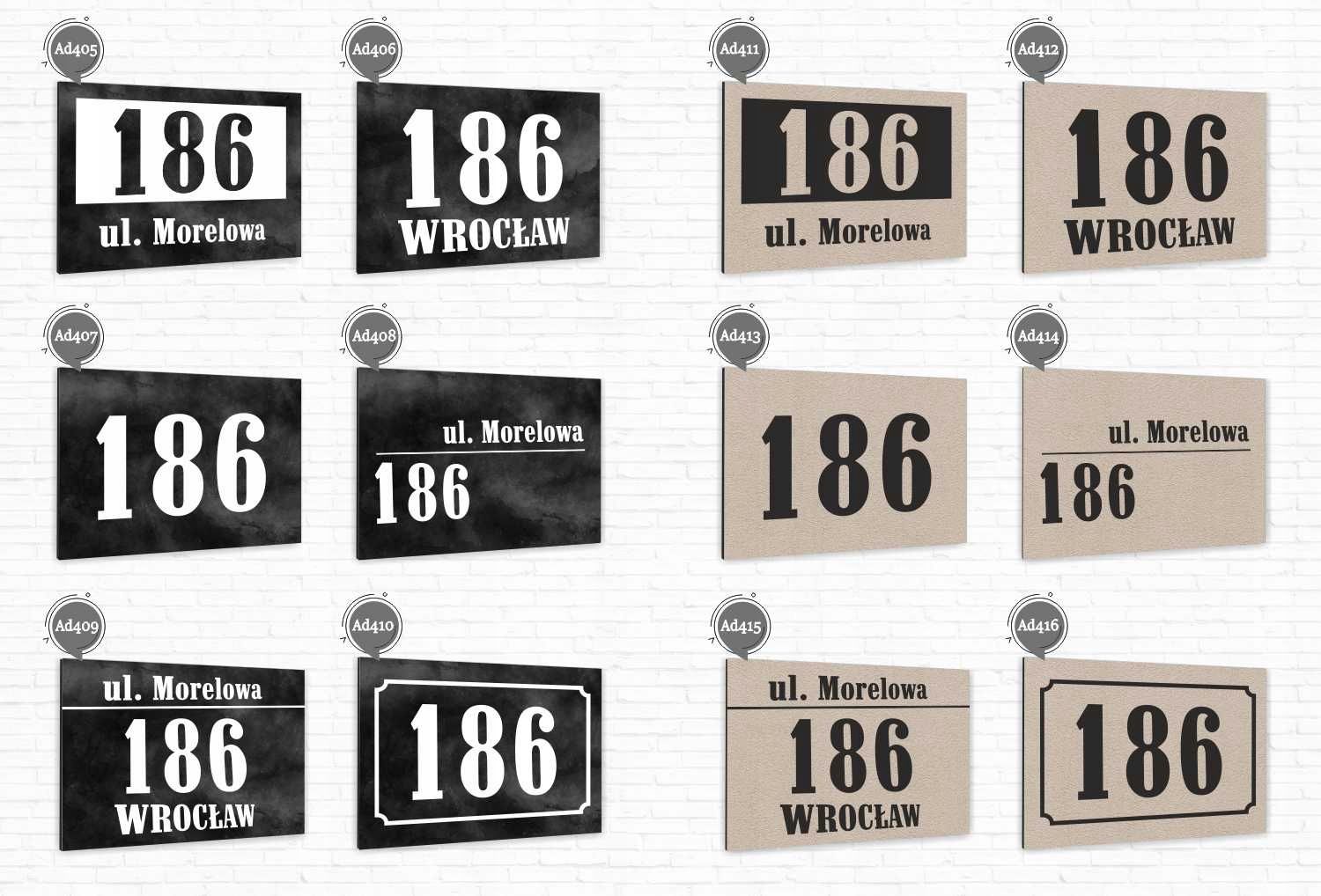 DUŻA Tabliczka ADRESOWA ALUMINIOWA 30x20 numer dom