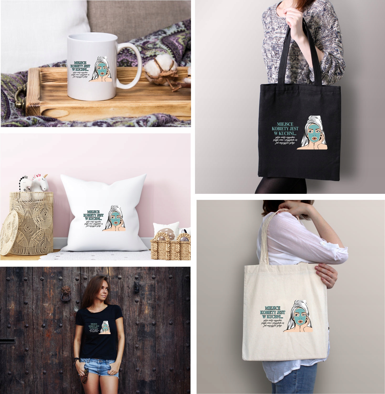 Kubek z nadrukiem MIEJSCE KOBIETY JEST W KUCHNI