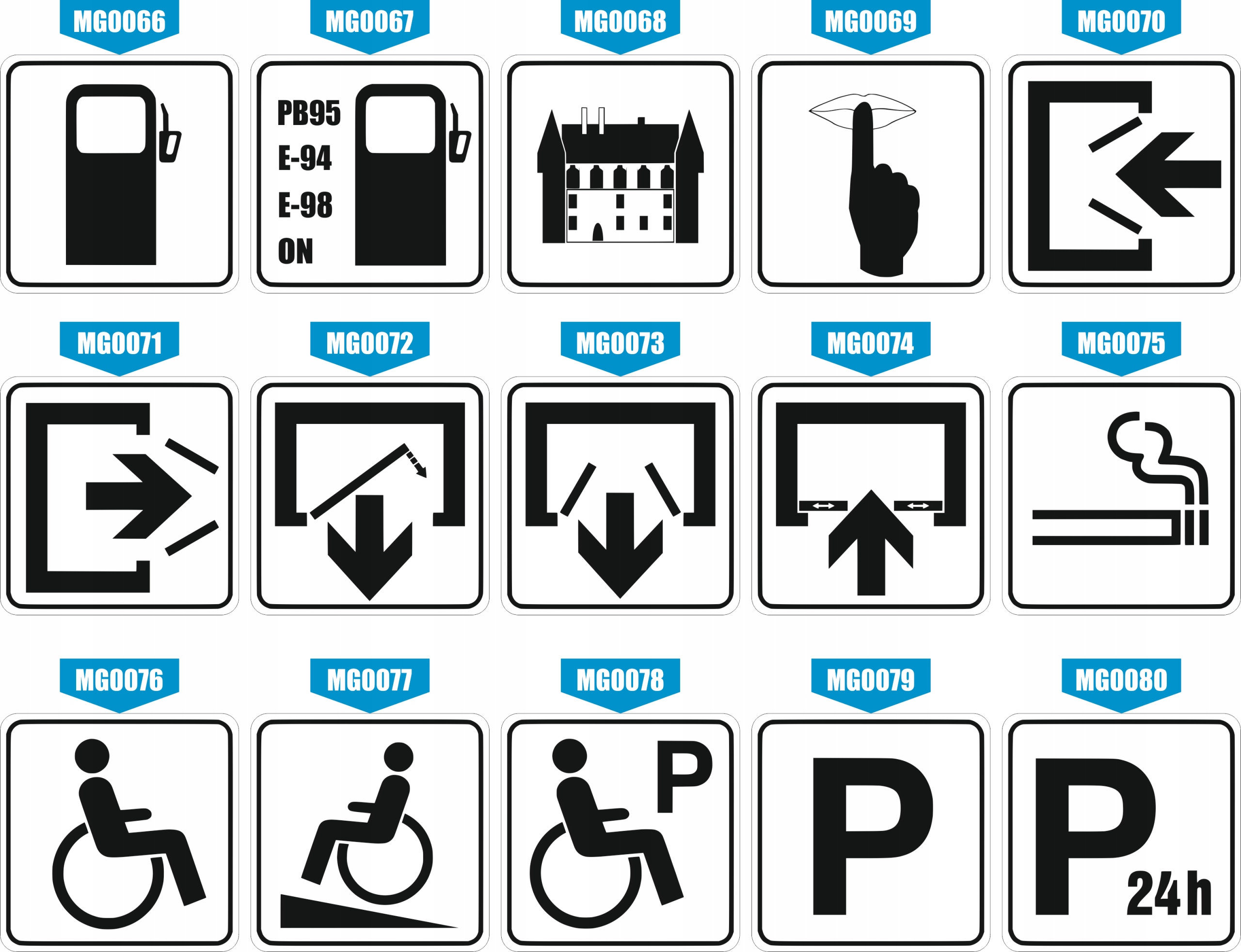 Tabliczka informacyjna Grawer piktogram winda Miejsce na środki czystości