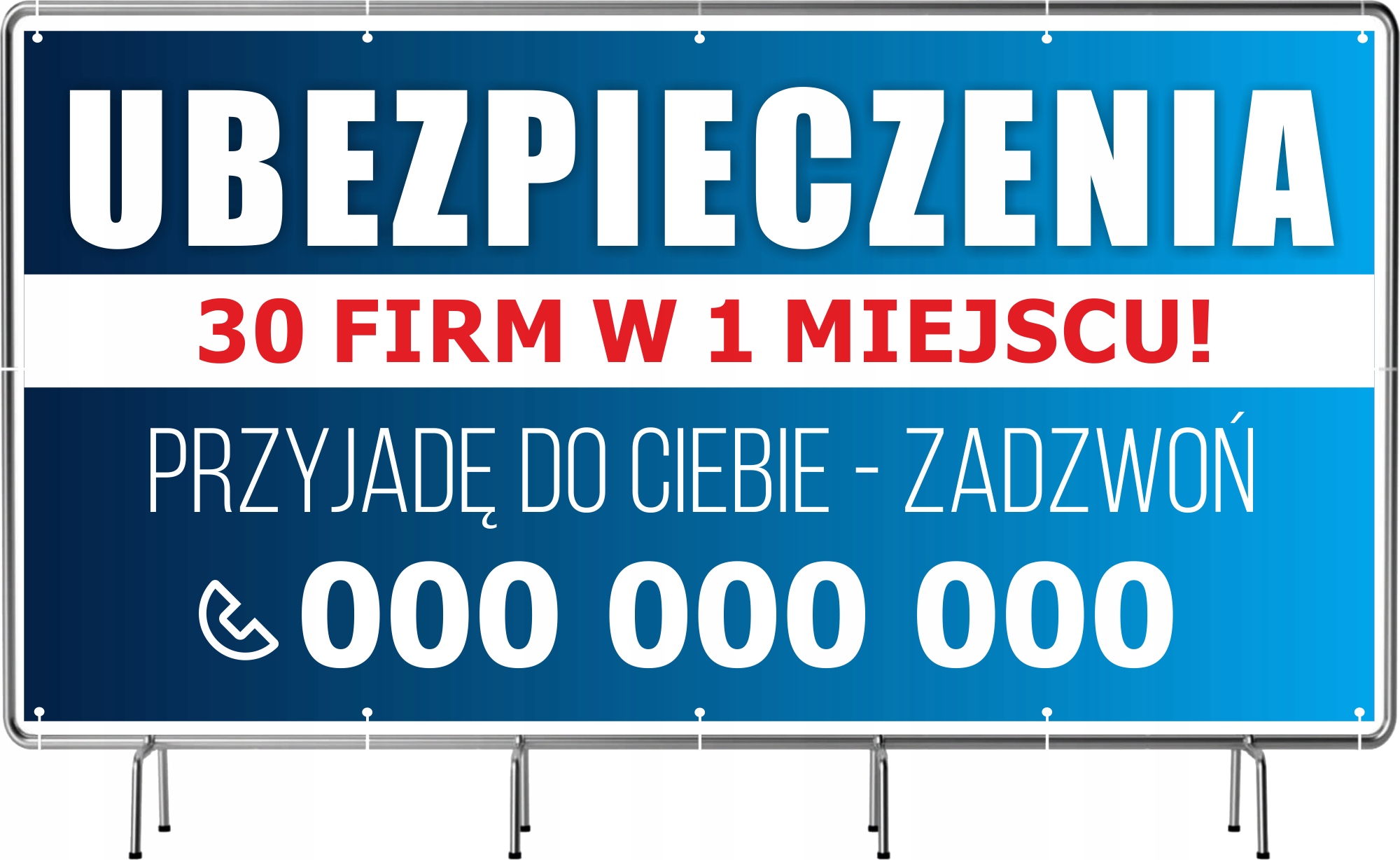 BANER REKLAMOWY 200x100cm gotowy projekt AGENCJA UBEZPIECZENIA