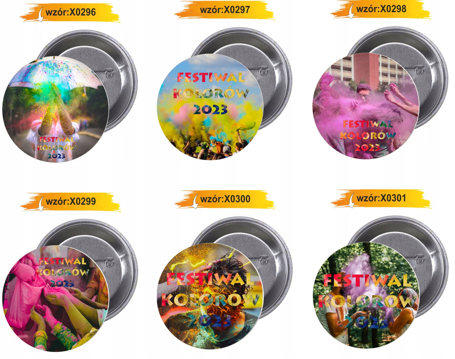 Przypinki buttony FESTIWAL KOLORÓW 2023 TANIO HIT