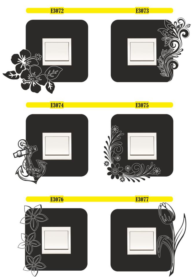 naklejki na włącznik NAKLEJKA POD KONTAKT ścienne