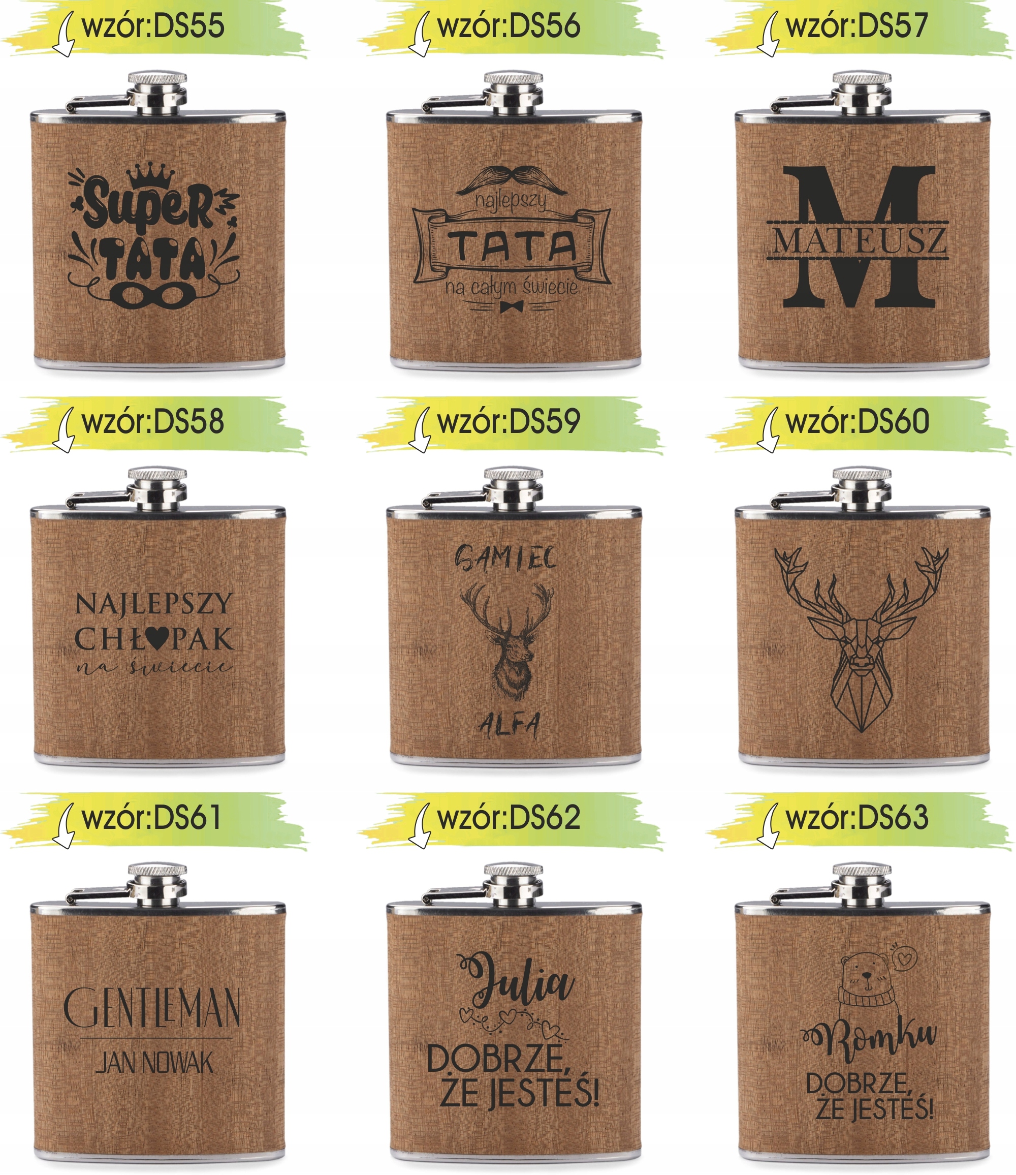 GRAWER Piersiówka 200 ml personalizowany prezent dla chłopaka