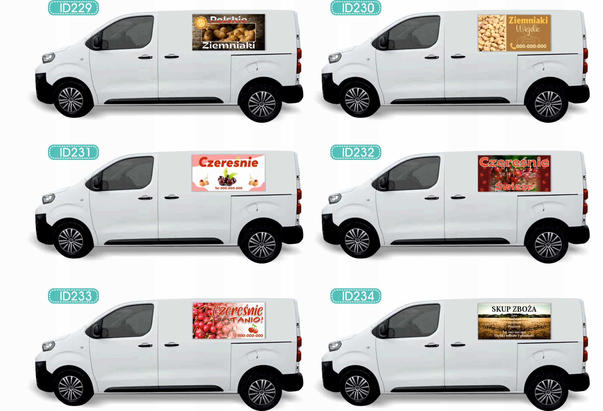 Reklama Naklejka na samochód różne wzory ZIEMNIAKI OD ROLNIKA