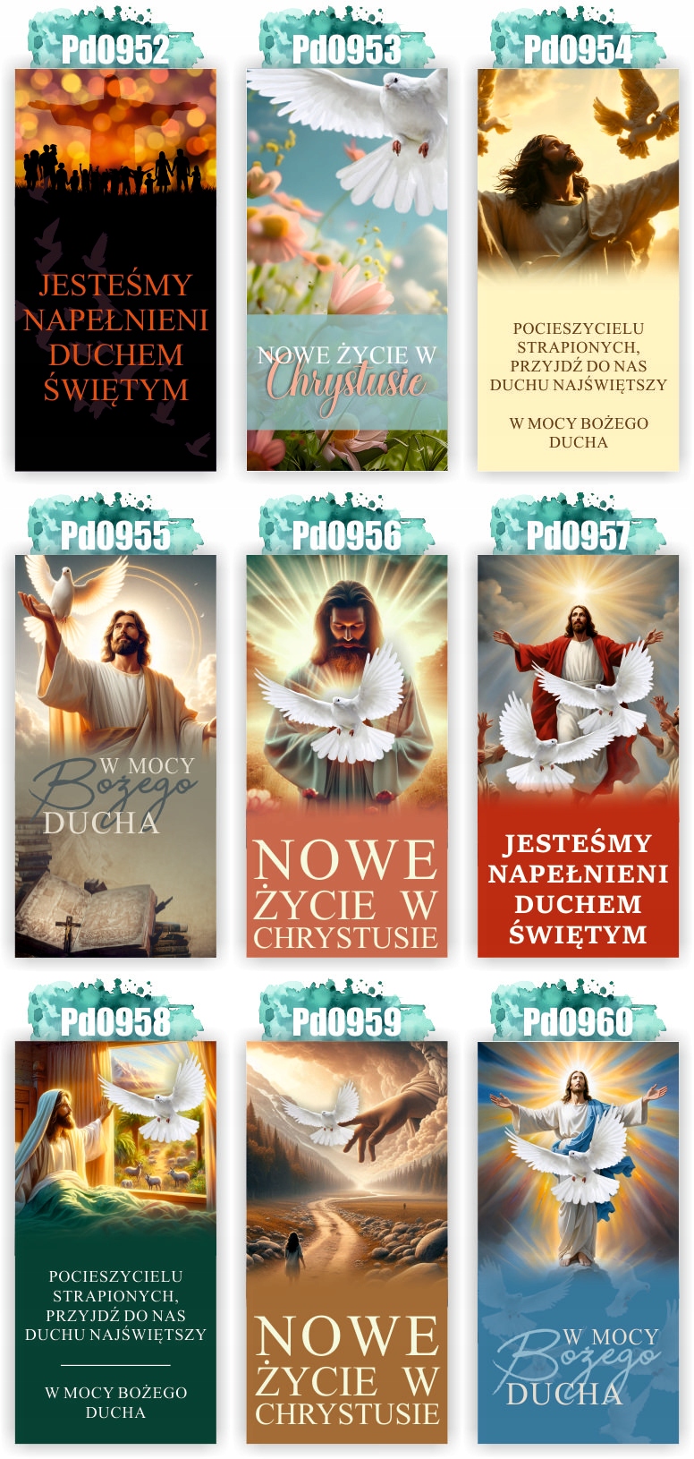 Baner religijny 200x100 cm duży wybór Ogień Ducha Świętego