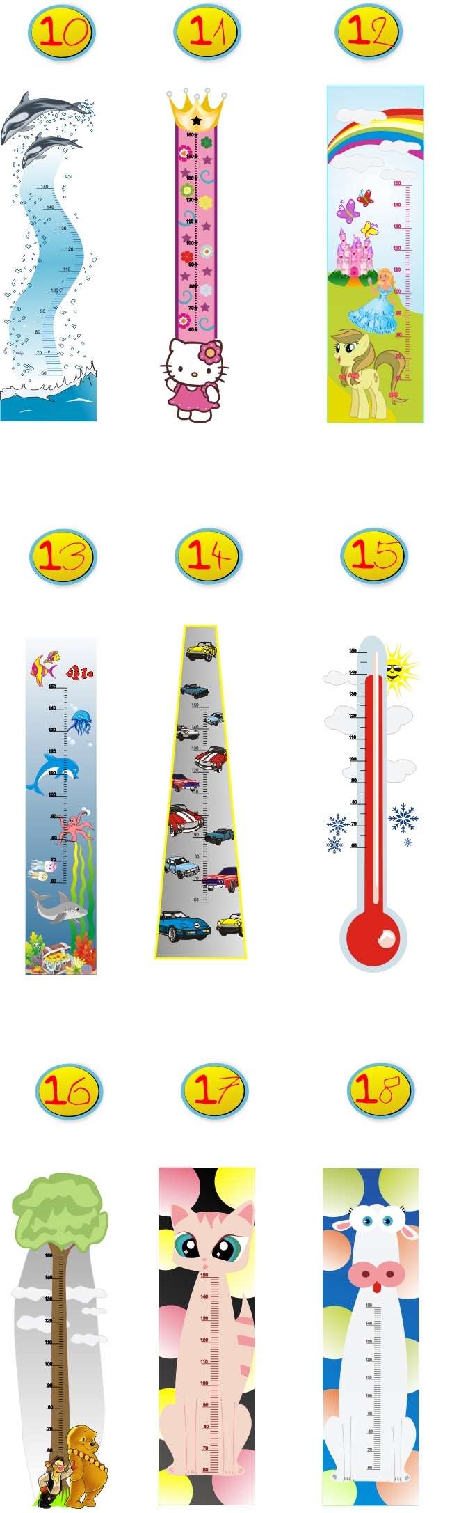 Naklejka samoprzylepnamiarka wzrostu dziecięca HIT
