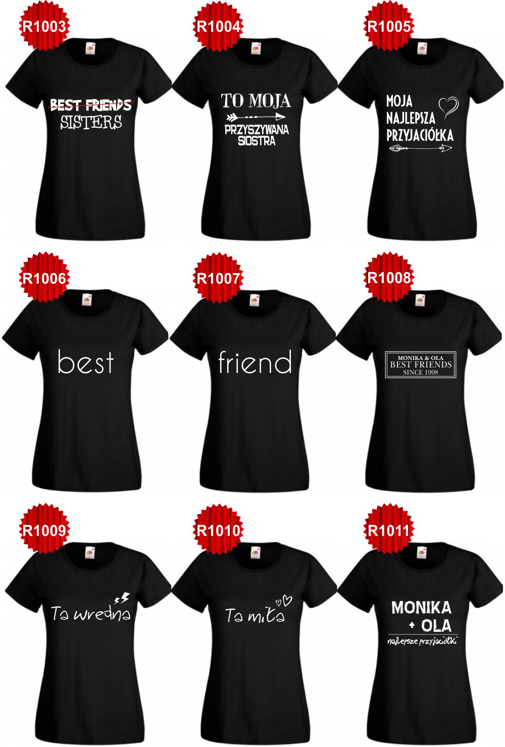 Koszulki dla PPRZYJACIÓŁEK prezent dla koleżanki