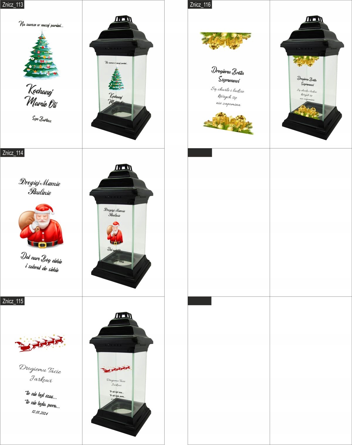 ZNICZ LAMPION WIELKANOCNY z nadrukiem UV dla MAMY