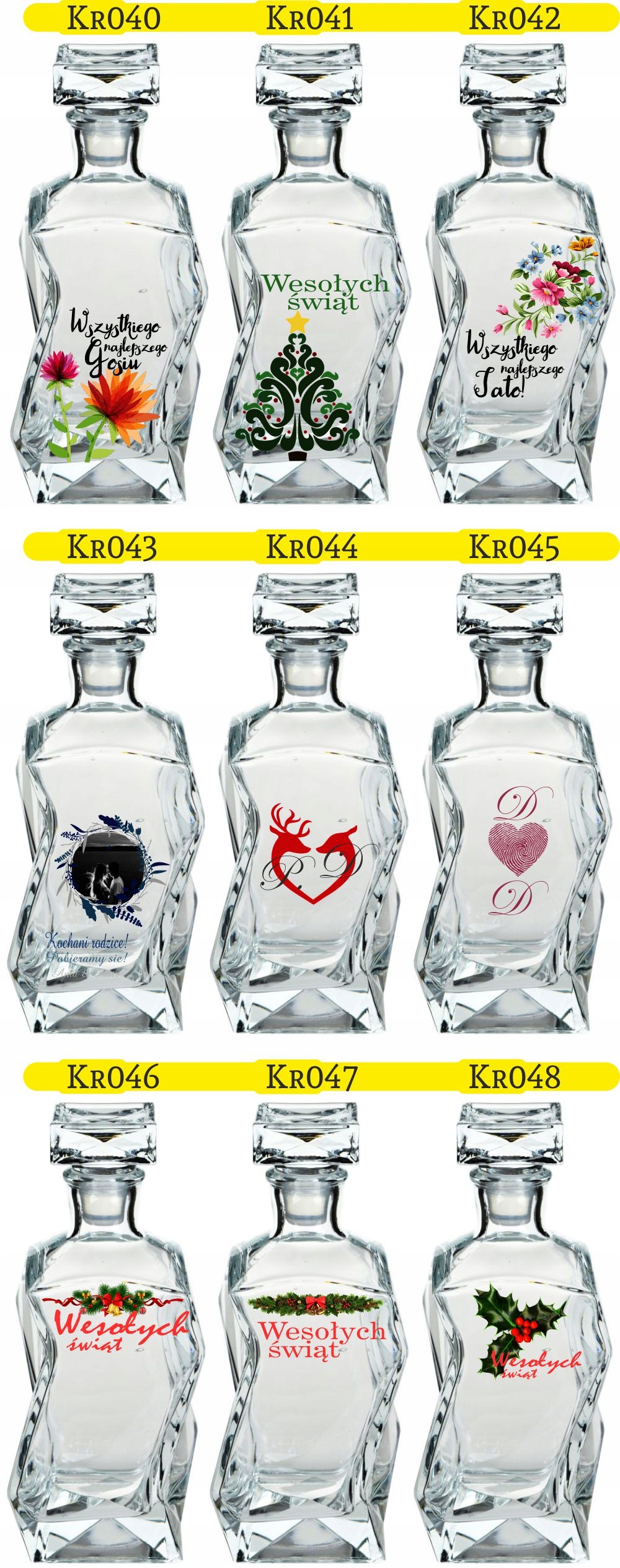 KARAFKA PREZENT na rocznica ślubu 10,20,30,40,50