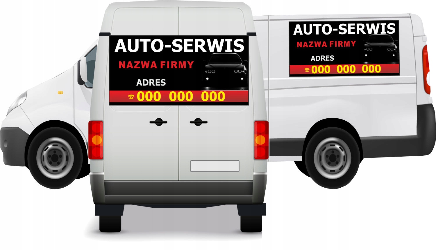 Reklama Naklejka na samochód AUTO-SERWIS