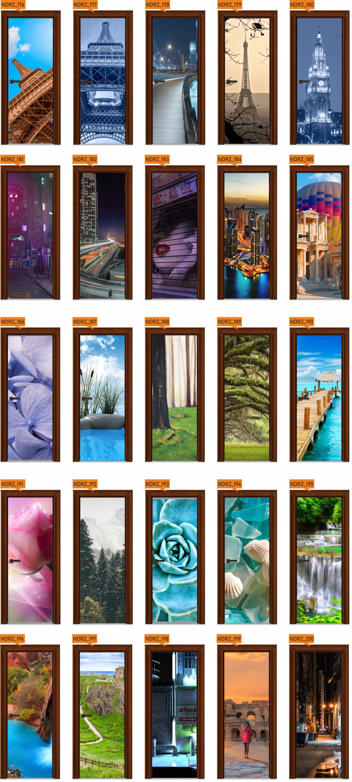 Naklejka samoprzylepna Okleina na Drzwi Szafę 3D