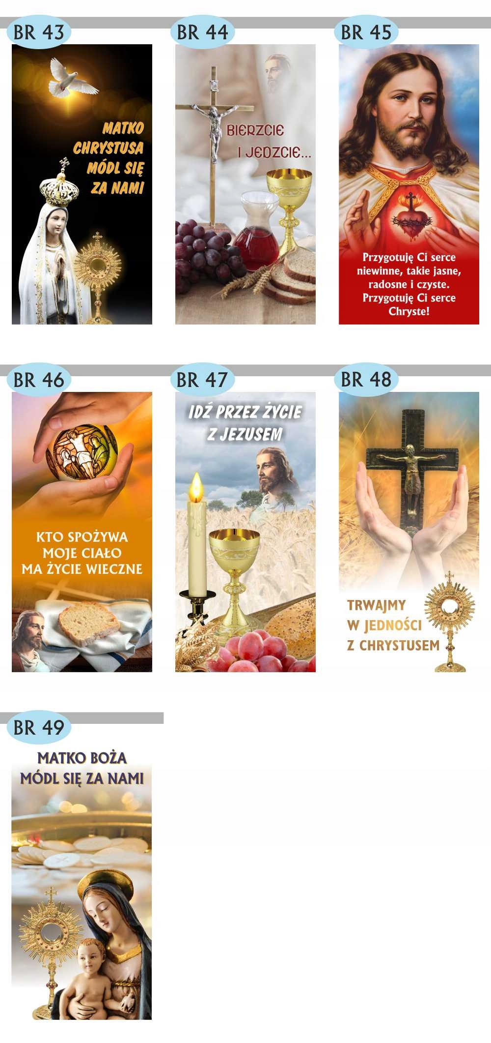 BANER RELIGIJNY dekoracja OŁTARZA gotowy 2x1m DUŻO WZORÓW
