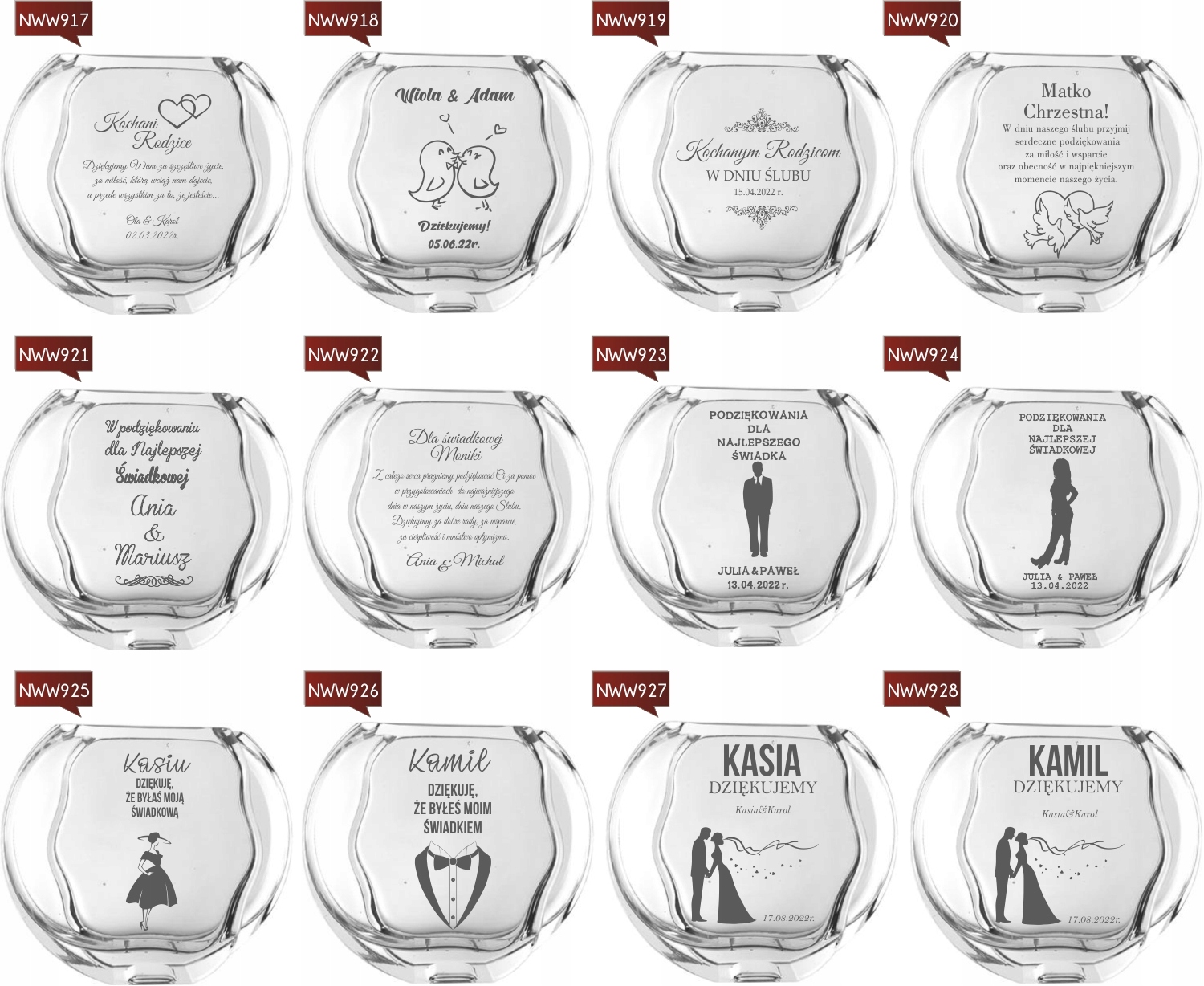 Wazon z grawerem PREZENT na urodziny 30 40 50 60