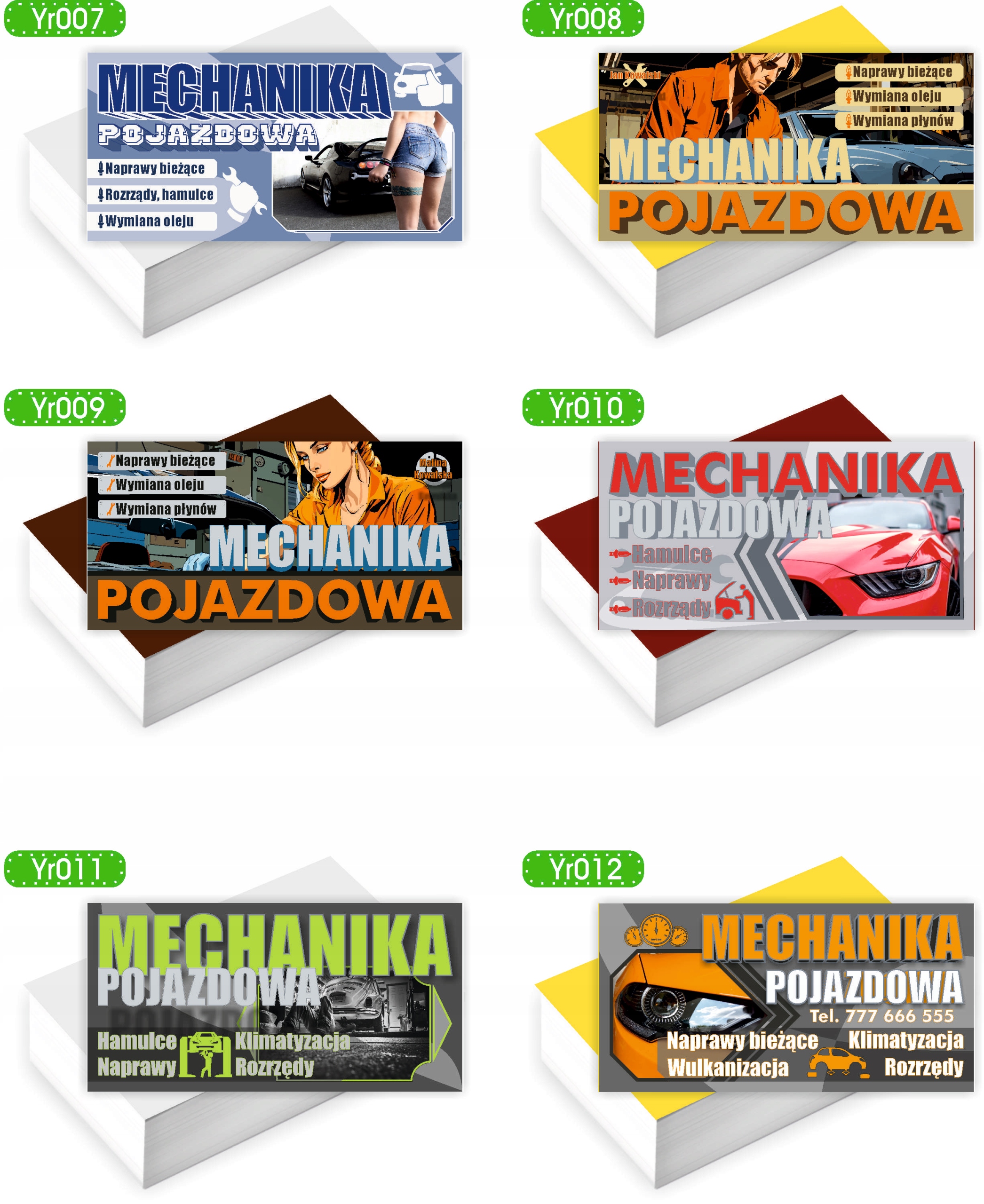 Wizytówki firmowe reklamowe 200szt USŁUGI HYDRAULICZNE duży wybór