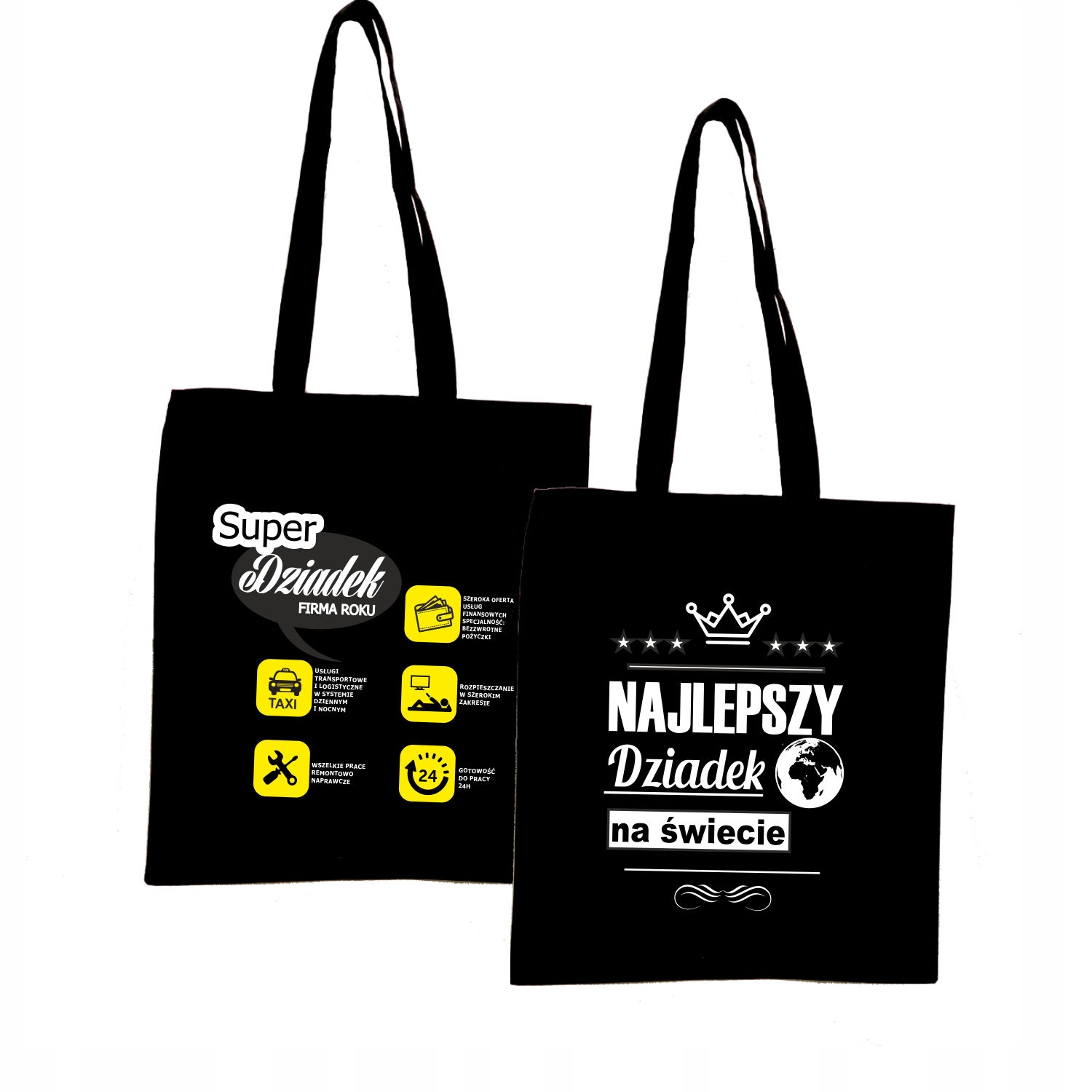 Torba z nadrukiem PREZENT dla dziadka SUPER