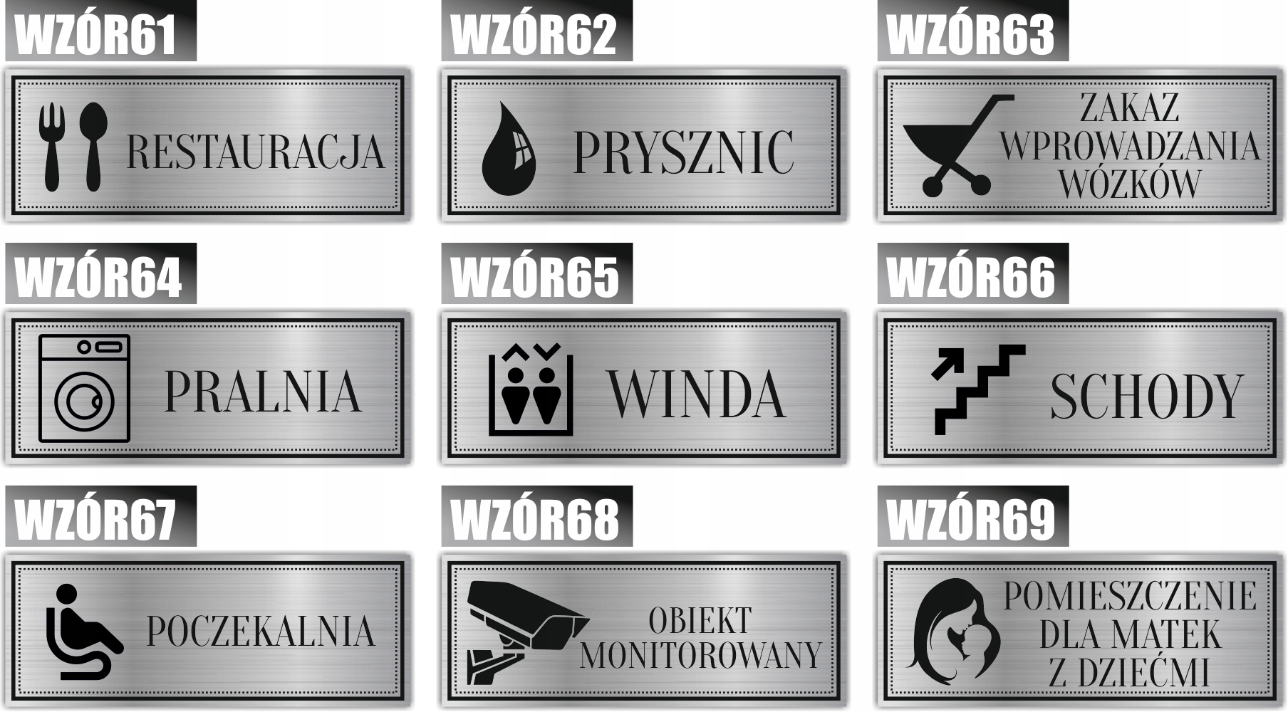 Tabliczka Grawerowana piktogram SCHODY PIĘTRO