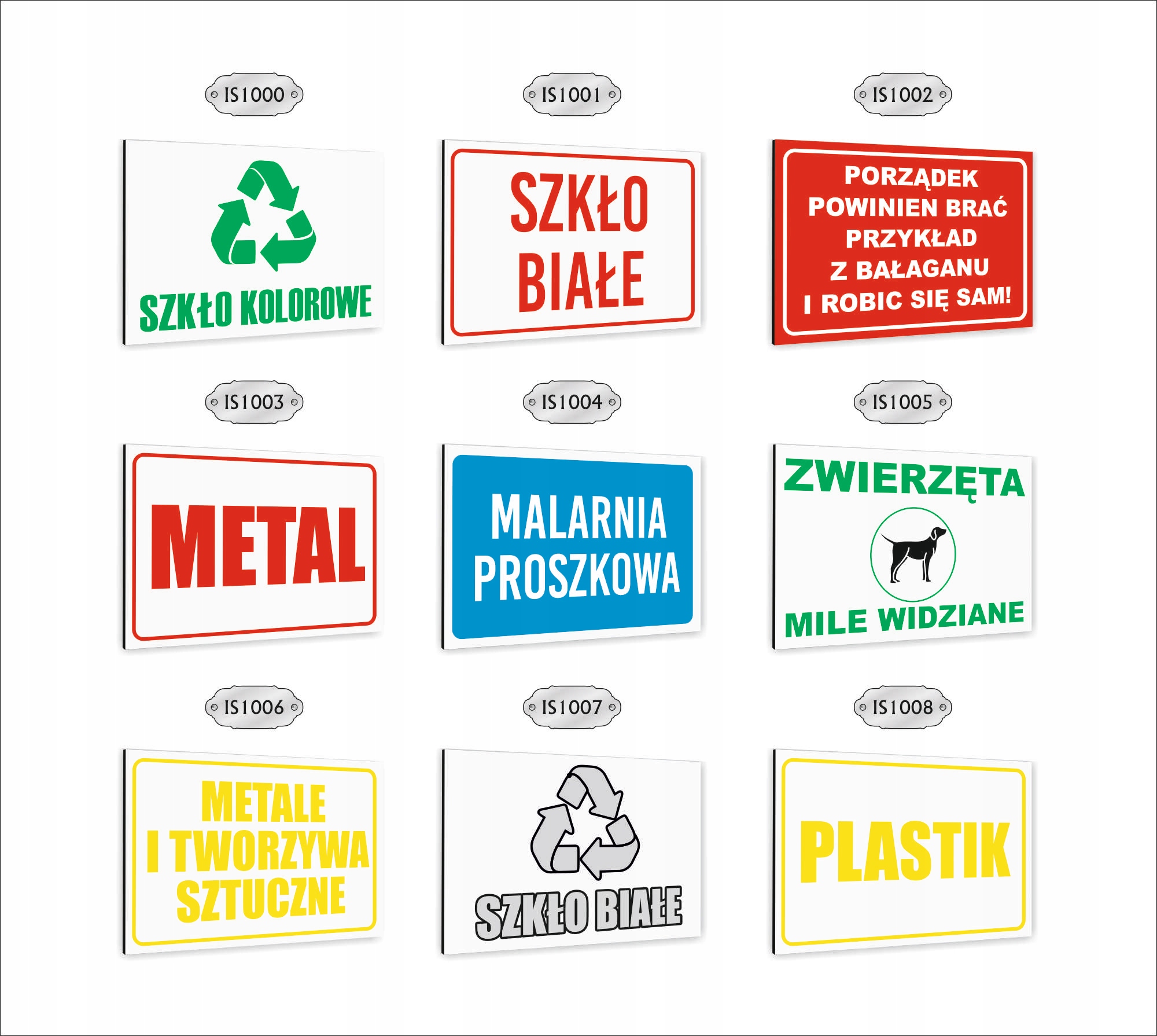 Tabliczka znak informacyjny nadruk UV dibond 20x15 odpady inne twój napis