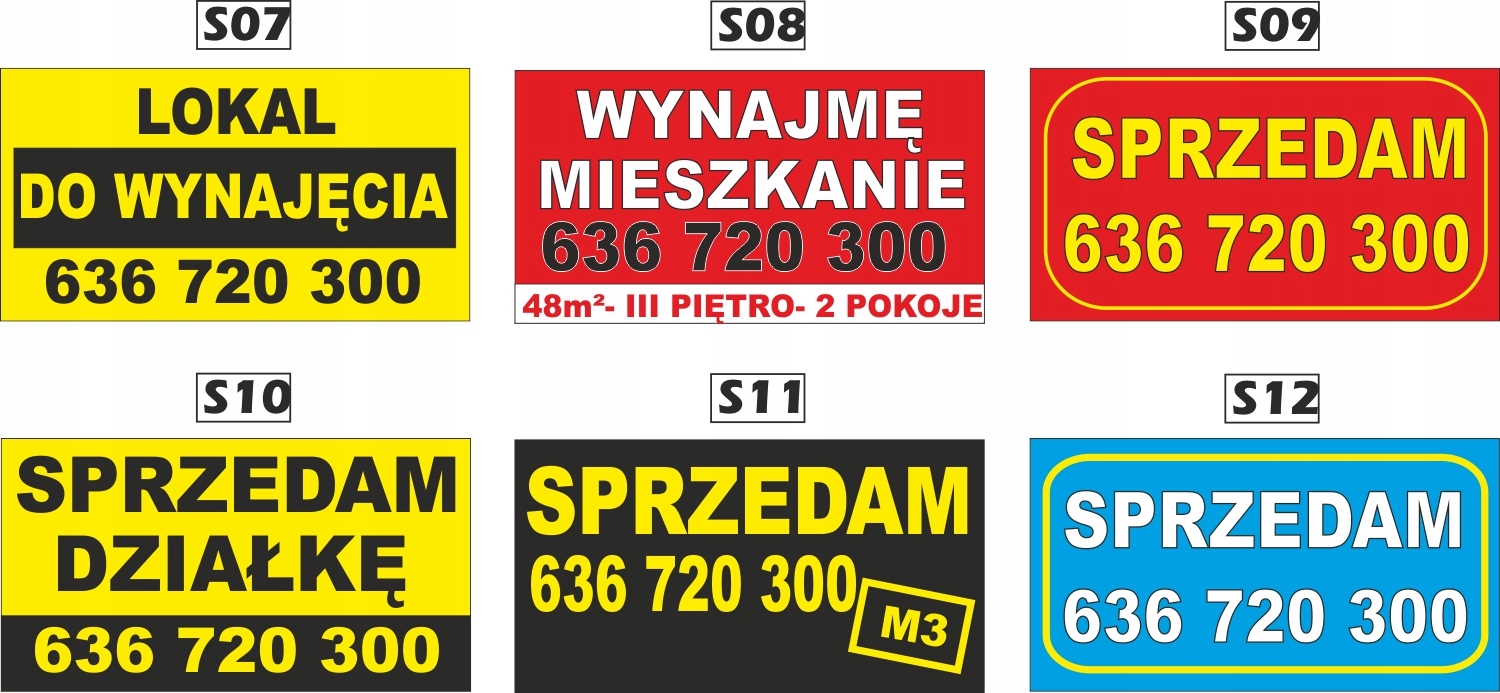 Tablica Szyld SPRZEDAM dom do wynajęcia 100x50cm