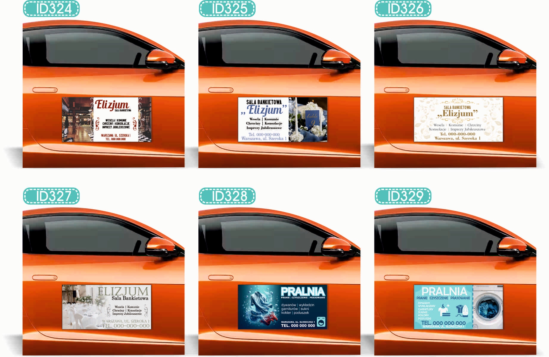 Magnes na samochód reklama magnetyczna 60x30 ORYGINALNA CHEMIA Z NIEMIEC