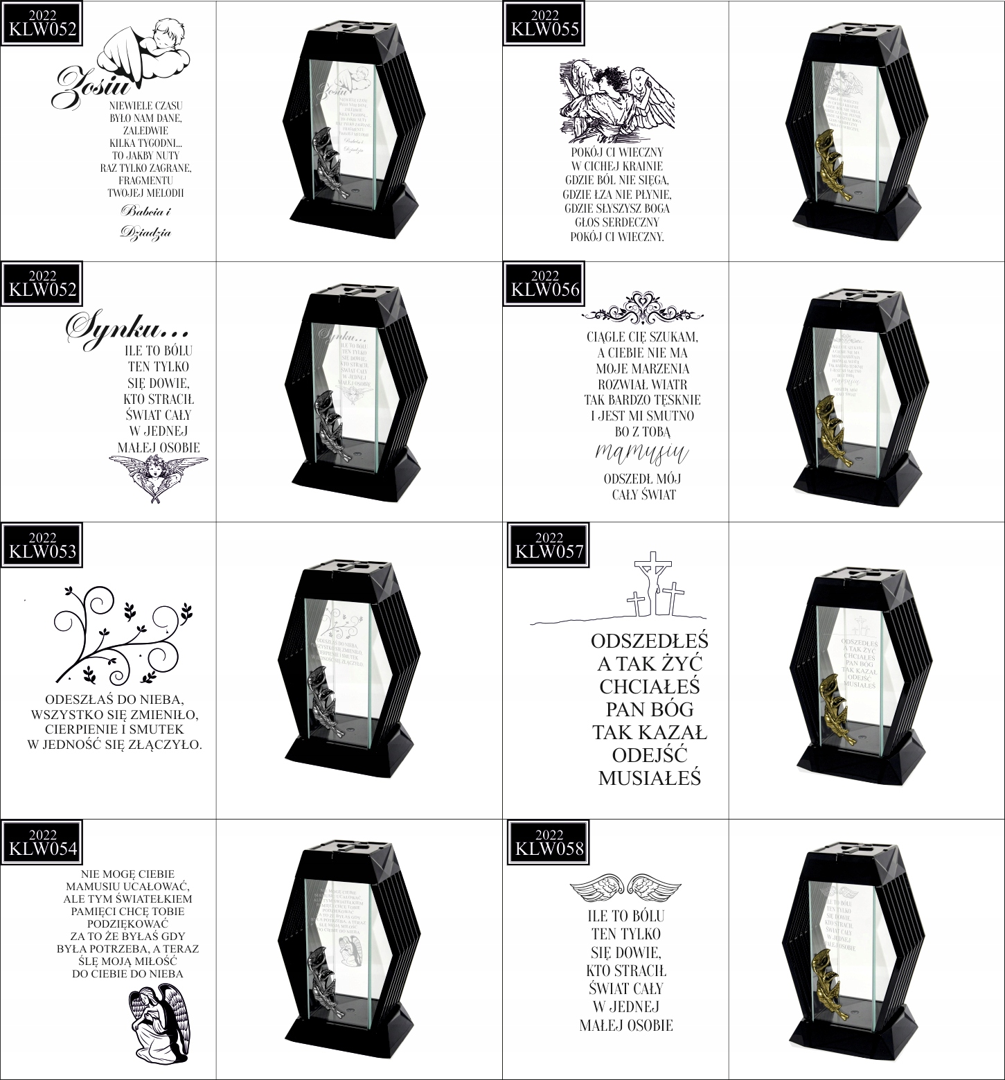 NOWOCZESNY ZNICZ z grawerem personalizowany twój napis kochanym dziadkom