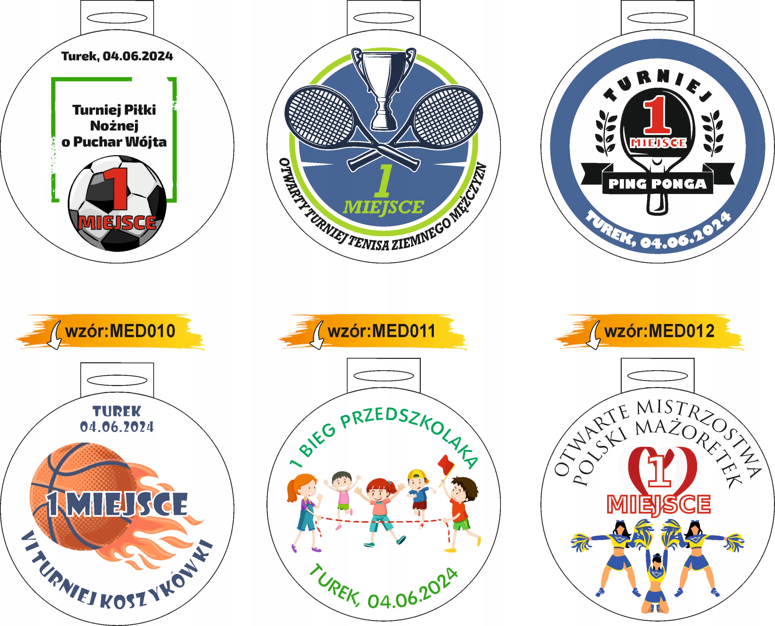 MEDAL drewniany 8 cm z twoim napisem nadrukiem UV personalizowany