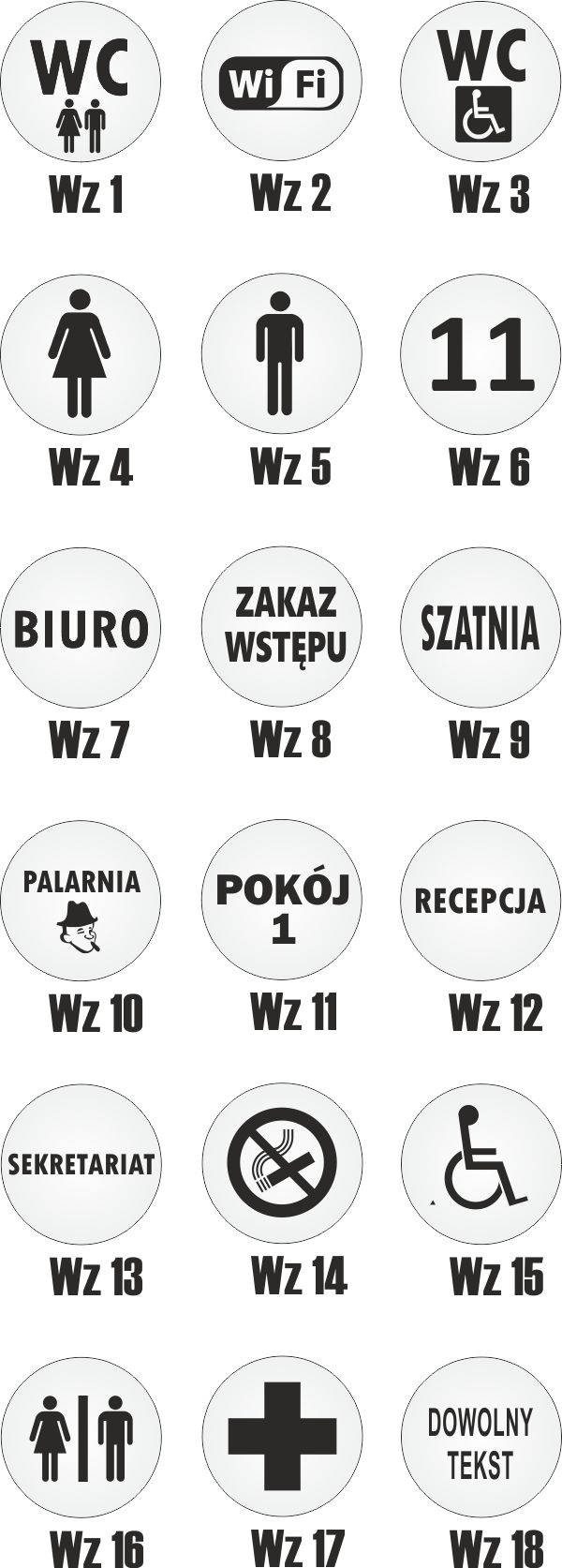 tabliczka GRAWER na drzwi BIURO wc DOWOLNY NAPIS