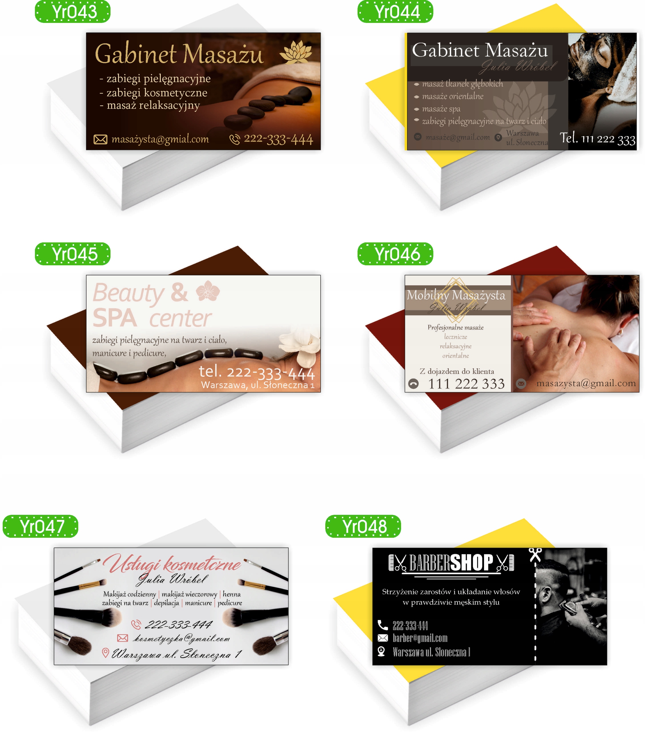 Wizytówki firmowe reklamowe 200szt dużo wzorów AUTO SERWIS SAMOCHODOWY