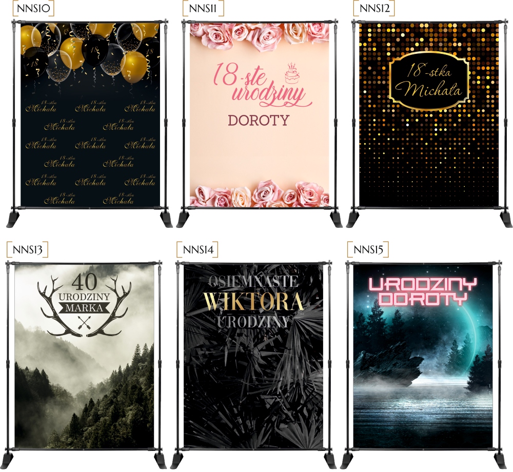 ŚCIANKA DO ZDJĘĆ TŁO pastele z imieniem SKRZYDŁA