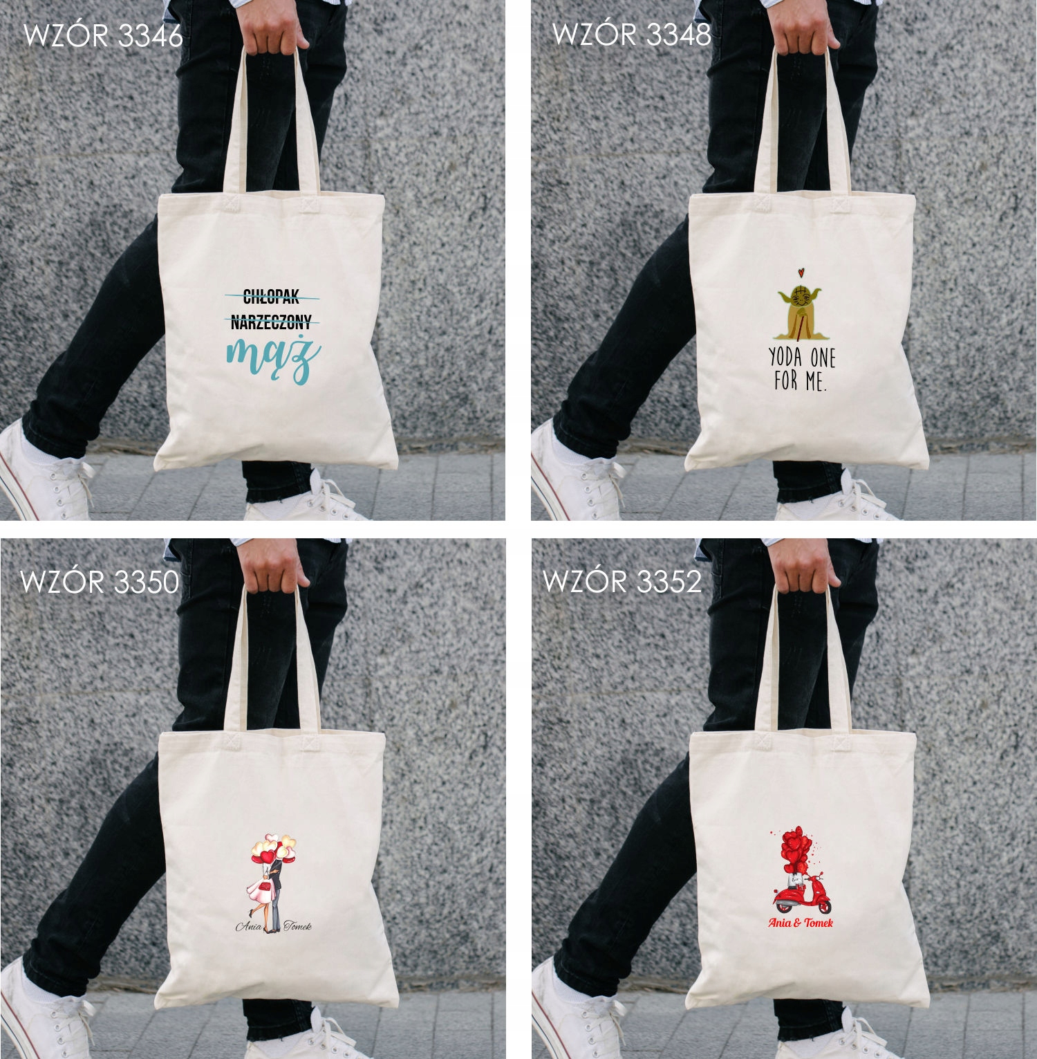 Eko Torba z nadrukiem PREZENT WALENTYNKI KAWUSIA