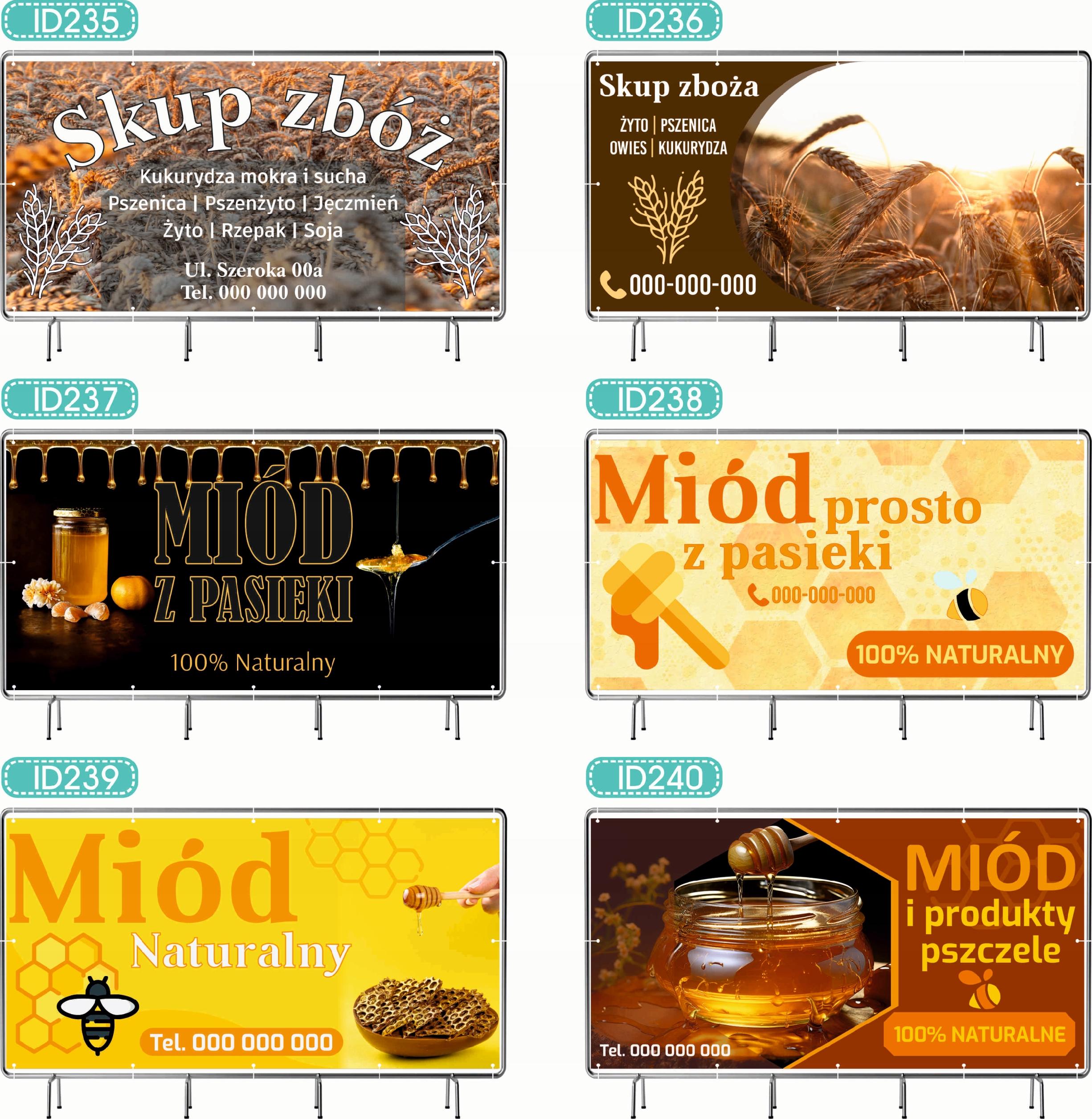 BANER REKLAMOWY 130x80cm oczkowany projekt w cenie USŁUGI KAMIENIARSKIE