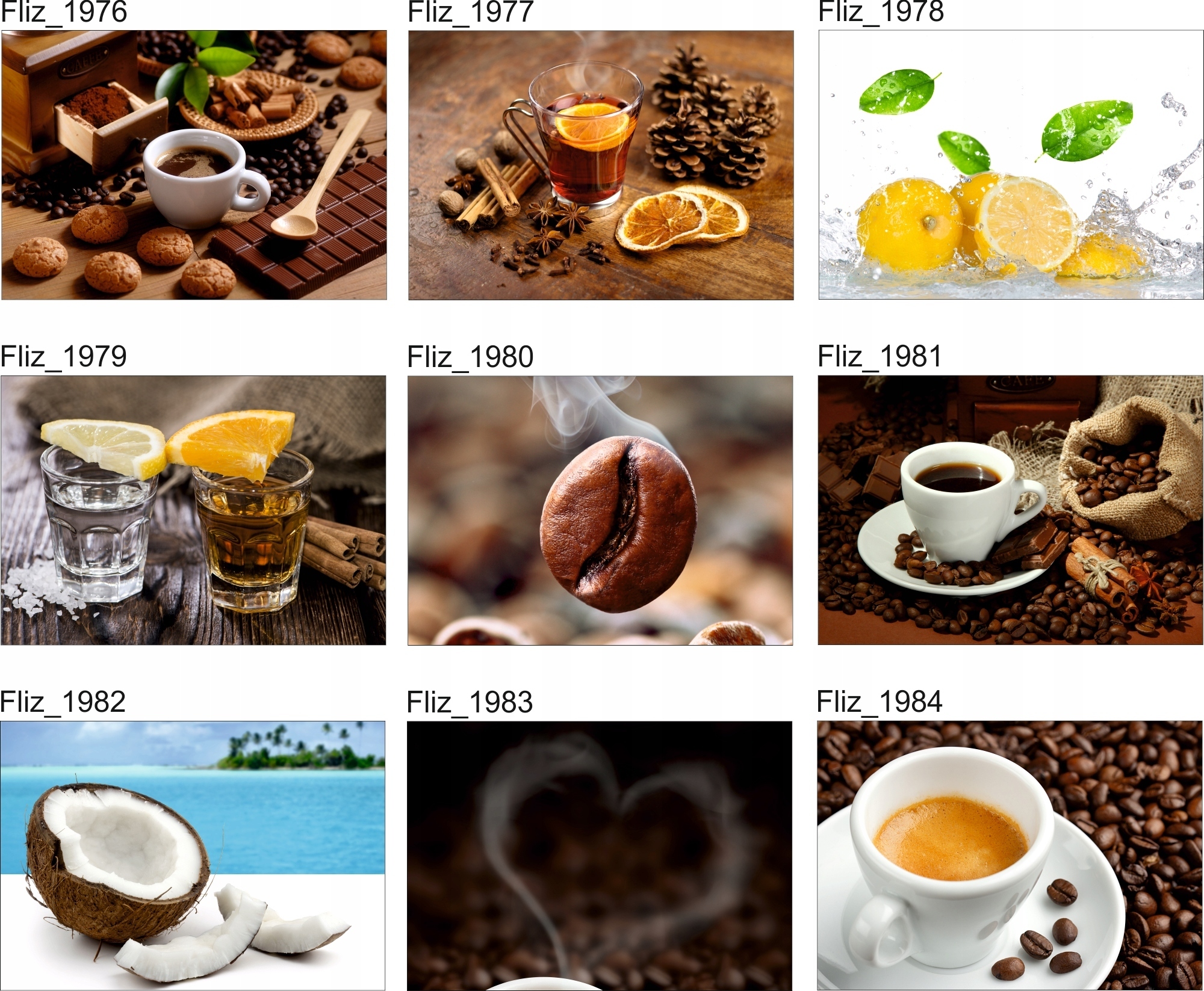 FOTOTAPETA kuchenna do kuchni RÓŻA KAWA DREWNO