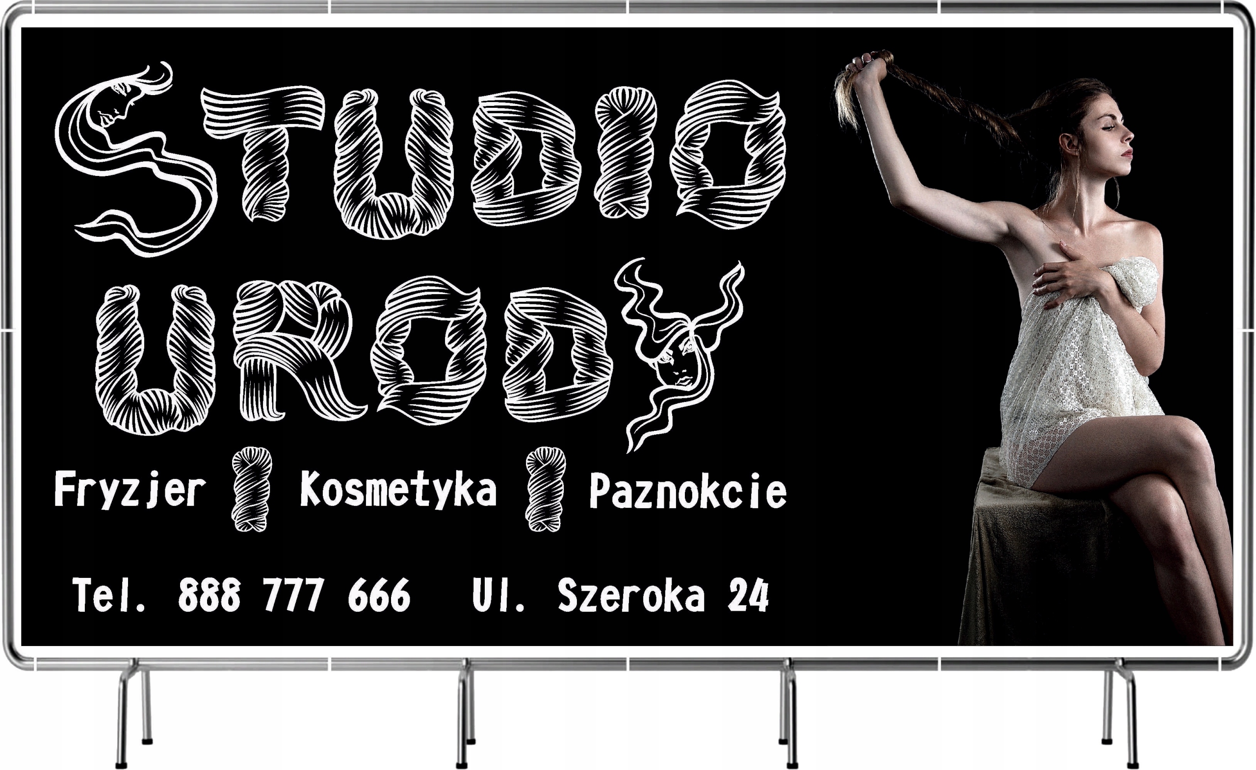 BANER REKLAMOWY 100x50cm STUDIO URODY projekt w cenie różne wzory
