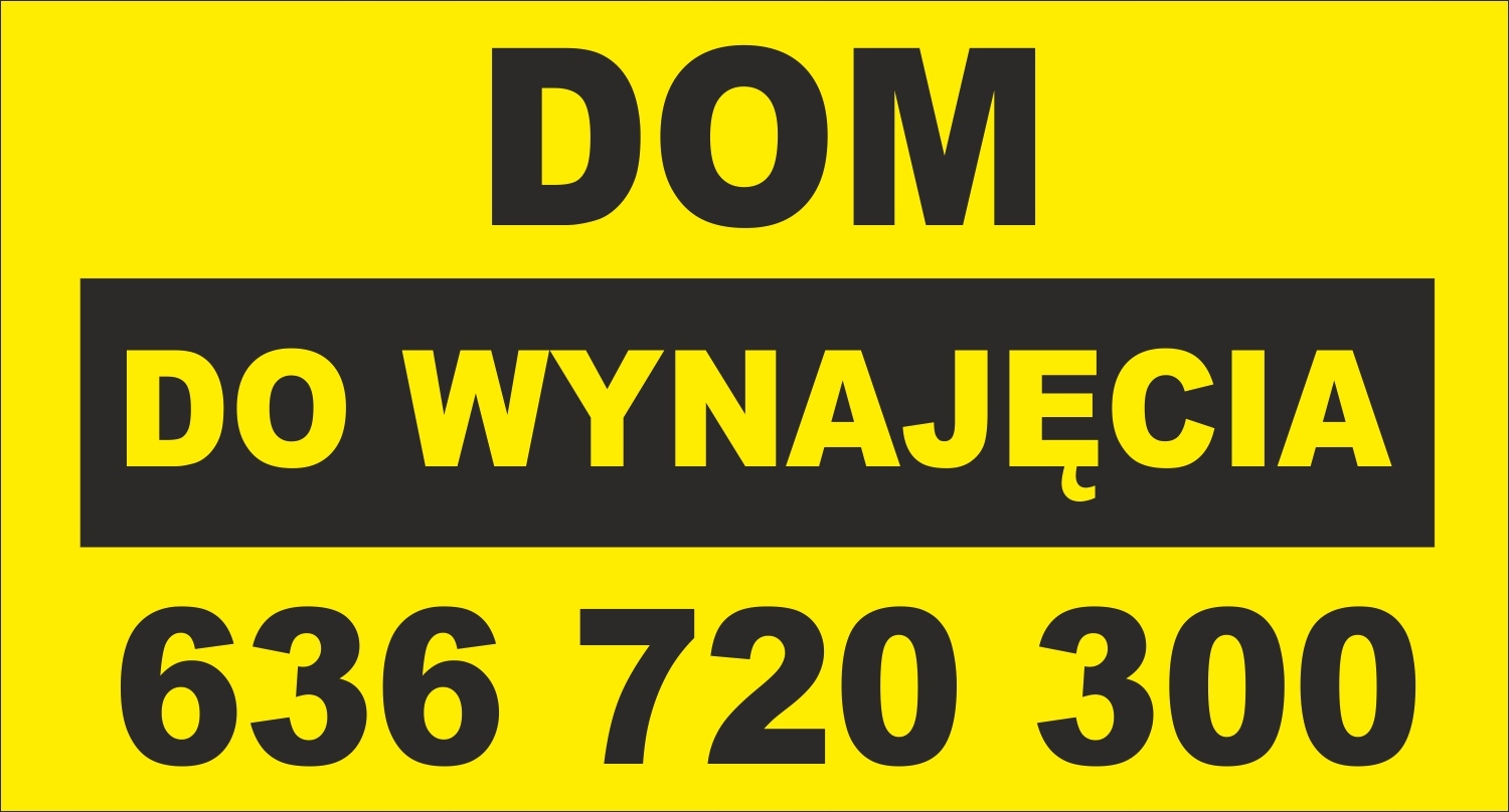Tablica Szyld SPRZEDAM dom do wynajęcia 100x50cm