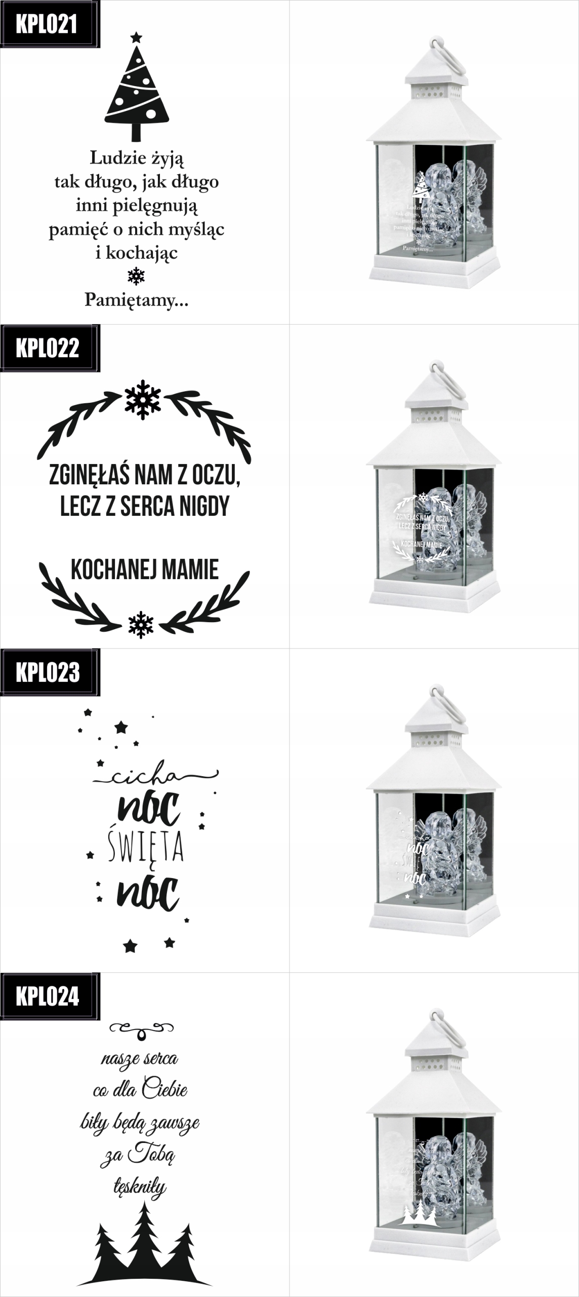 ZNICZ LAMPION aniołek LED grawer Rocznica Śmierci