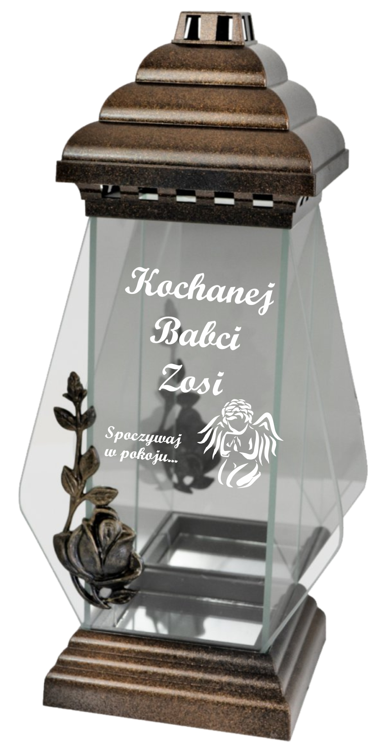 ZNICZ kapliczka z dedykacją GRAWEREM dla Babci