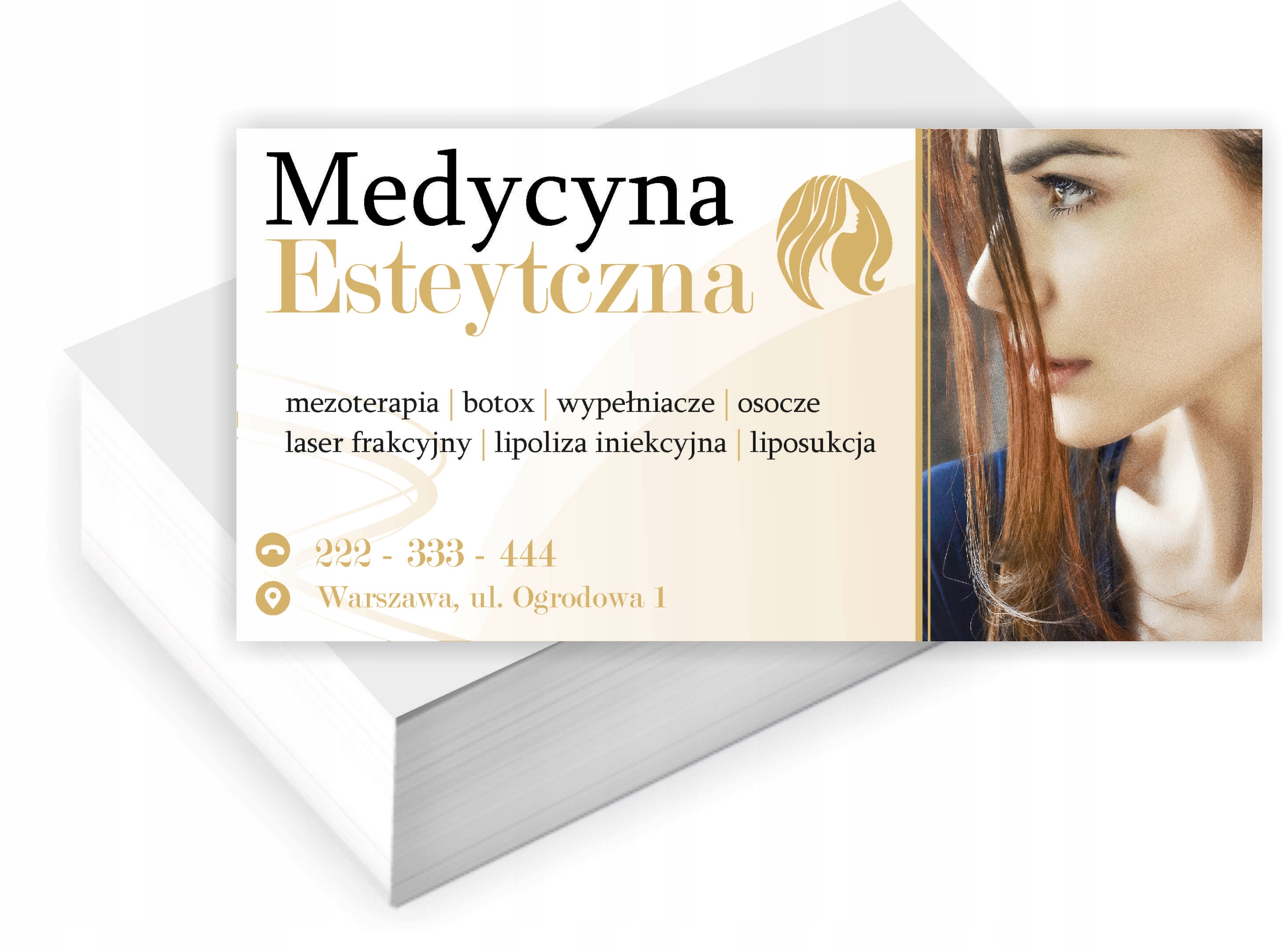 Wizytówki firmowe Foliowane 1000 szt duży wybór wzorów MEDYCYNA ESTETYCZNA