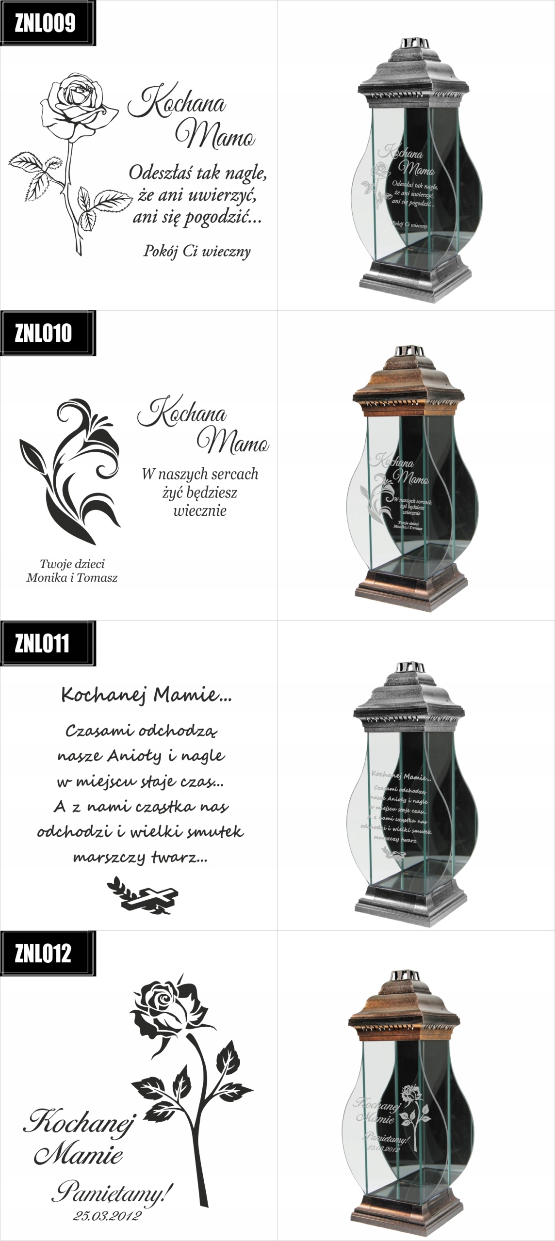 ZNICZ kapliczka z napisem GRAWEREM dla Dziadka