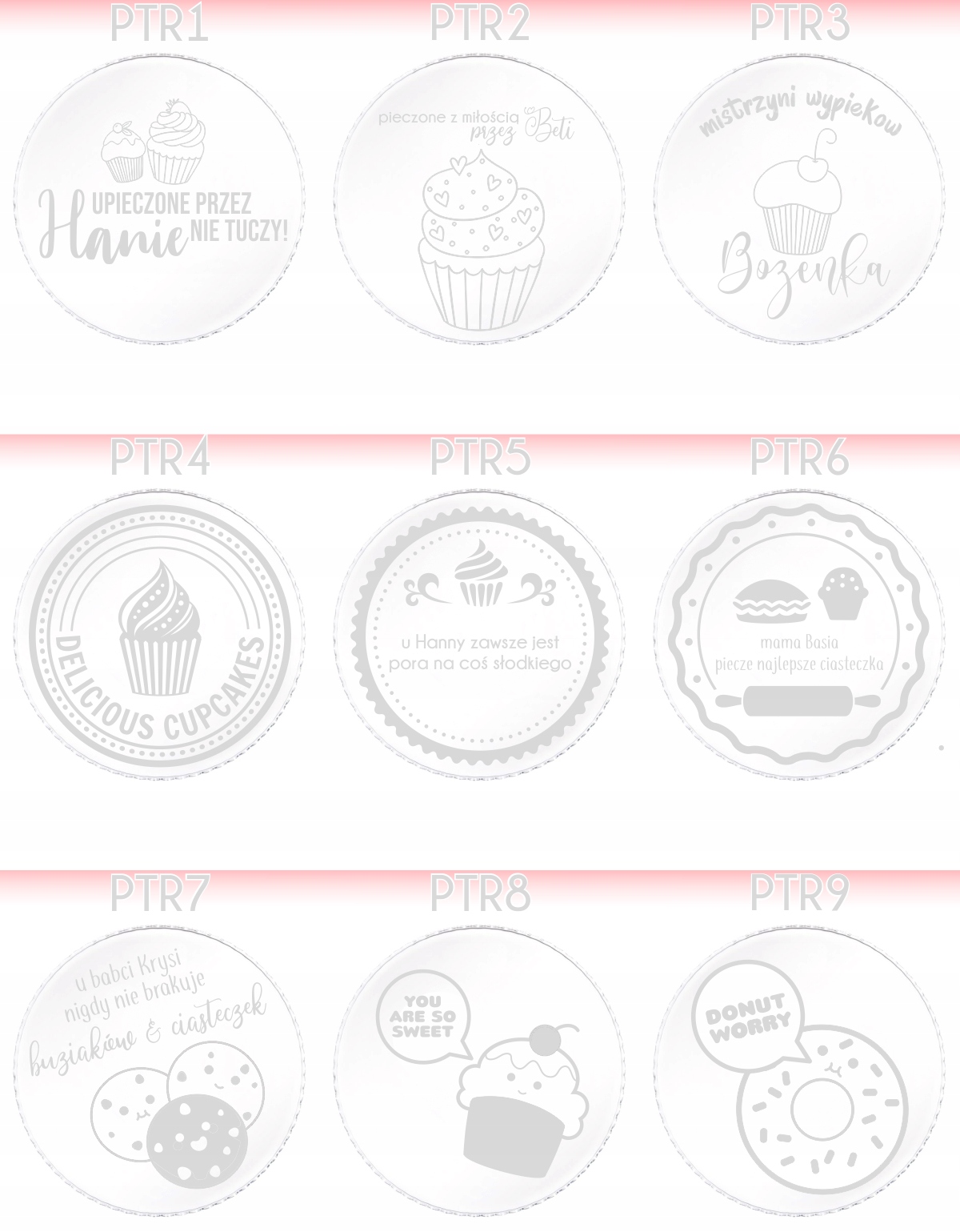 PATERA na ciasto z grawerem prezent na Święta