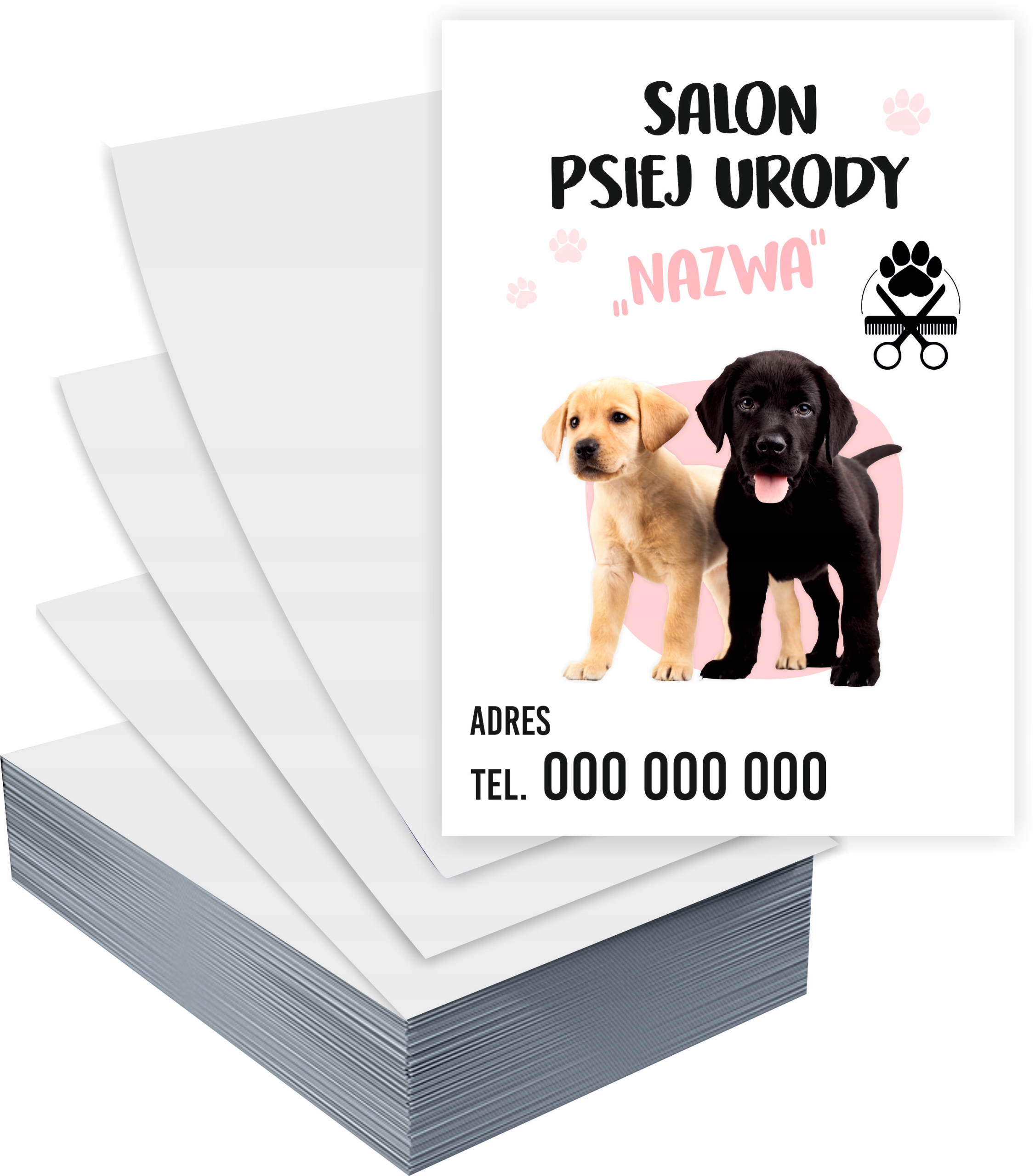 Ulotki A5 100 szt firmowe reklamoweSALON DLA PSÓW + PROJEKT GRATIS