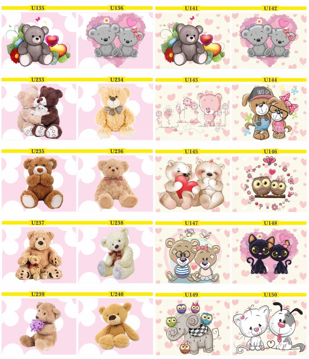 FOTOTAPETA MISIE pluszaki pastele kolorowe DZIECI