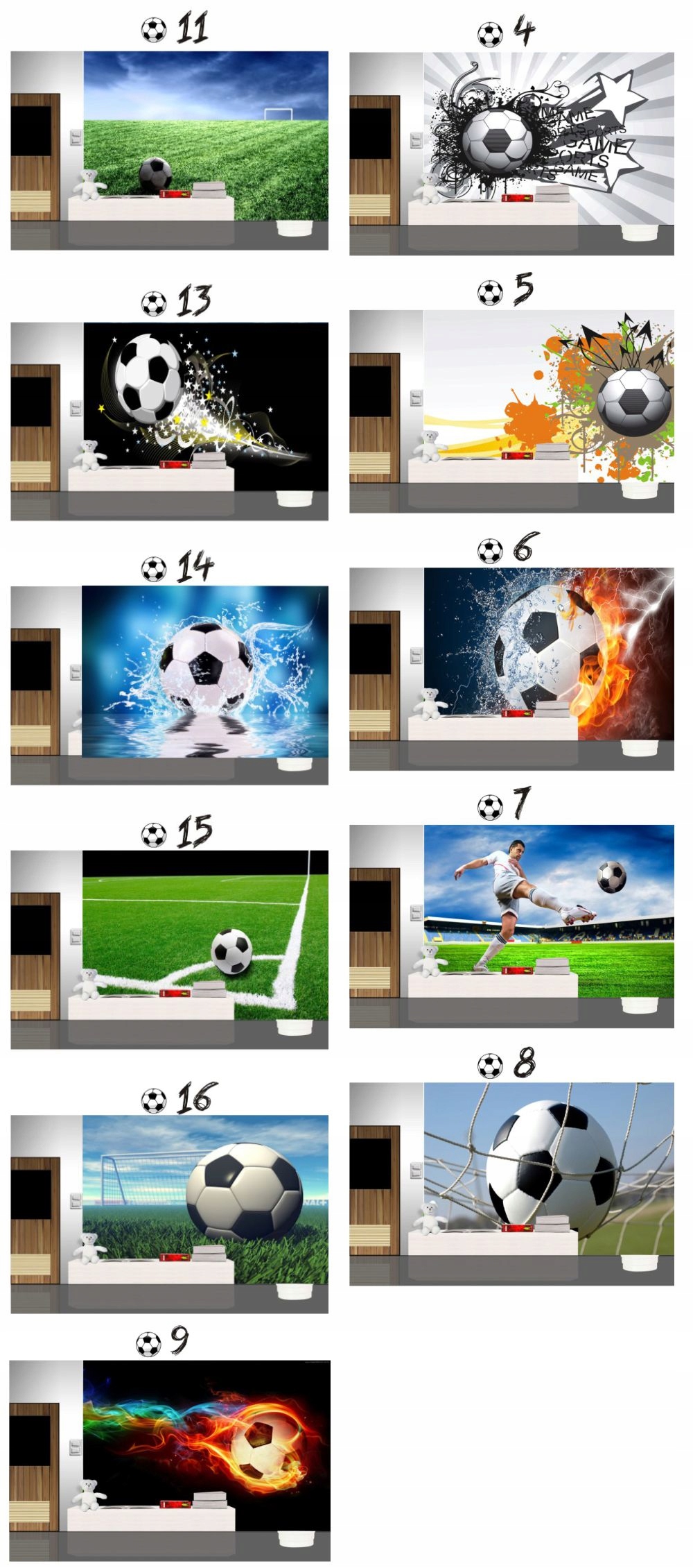 FOTOTAPETA piłka nożna piłkarze gol bramka tapeta