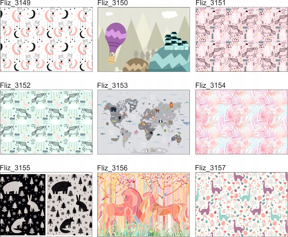 FOTOTOAPETY Mapa Świata Zwierzęta 260x180