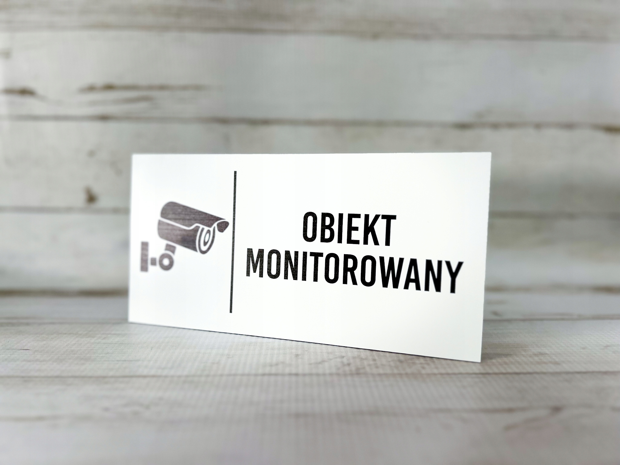 Tabliczka znak informacyjny 30x20 Biała RYZYKO UTRATY PALCÓW Nierdzewna